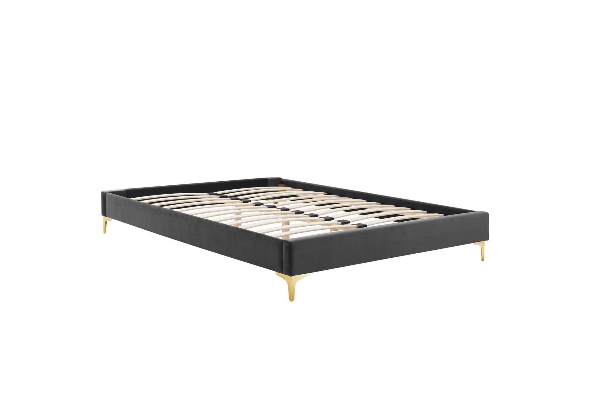 Charcoal Sutton Full Performance Velvet Bed Frame,Modway