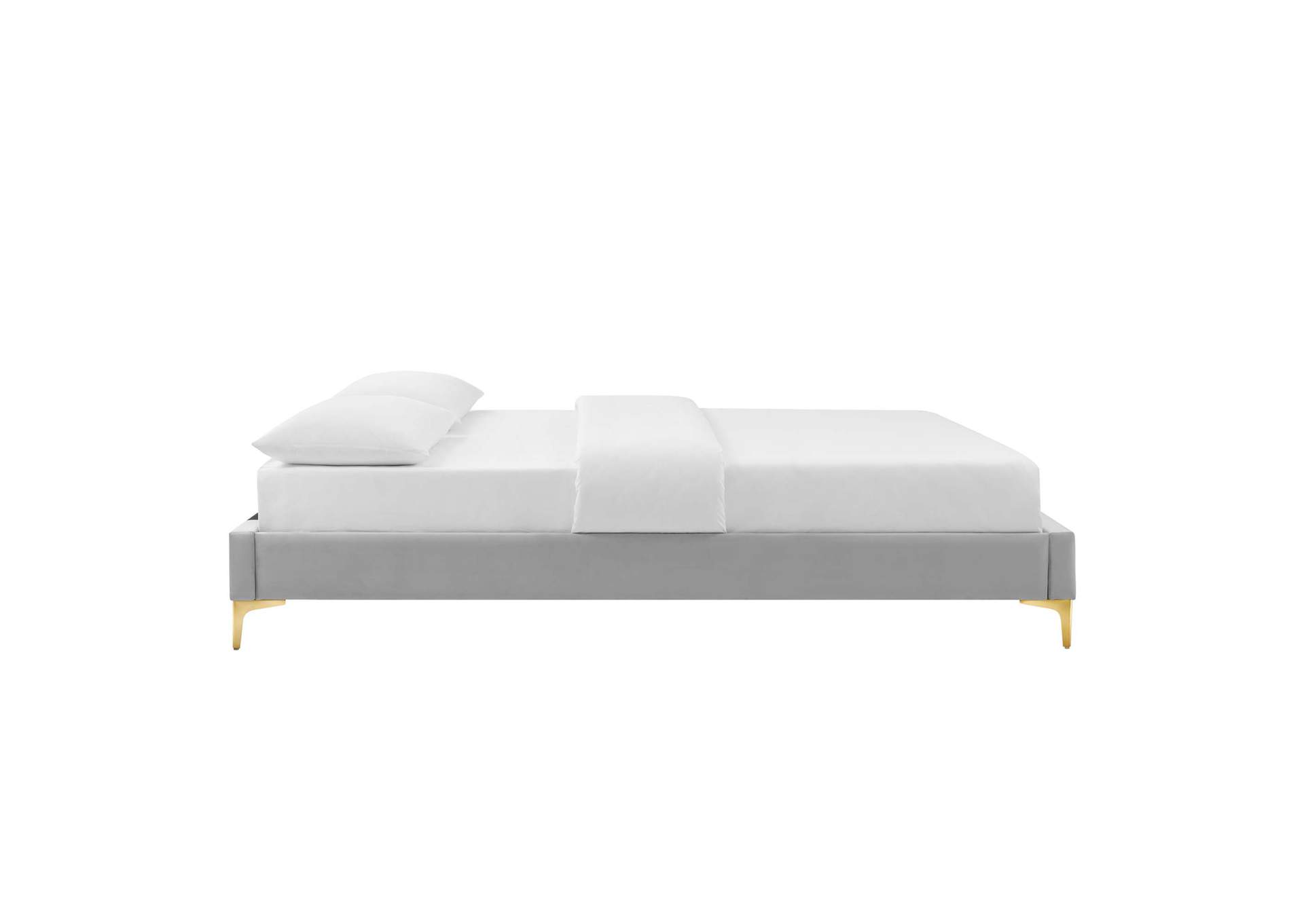 Light Gray Sutton Full Performance Velvet Bed Frame,Modway