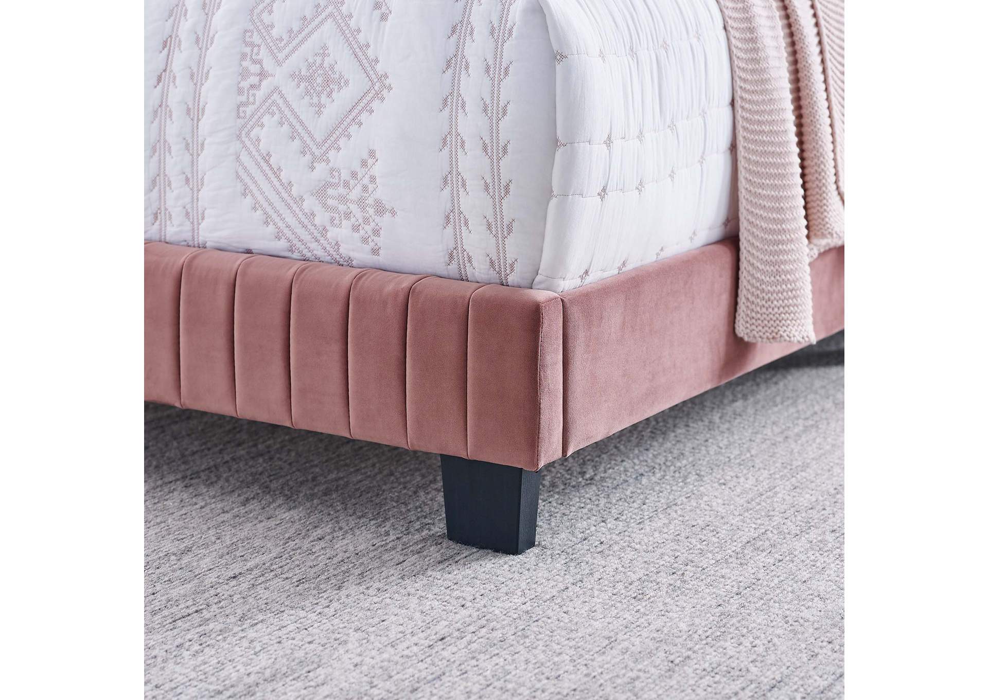 Celine Channel Tufted Performance Velvet King Bed,Modway