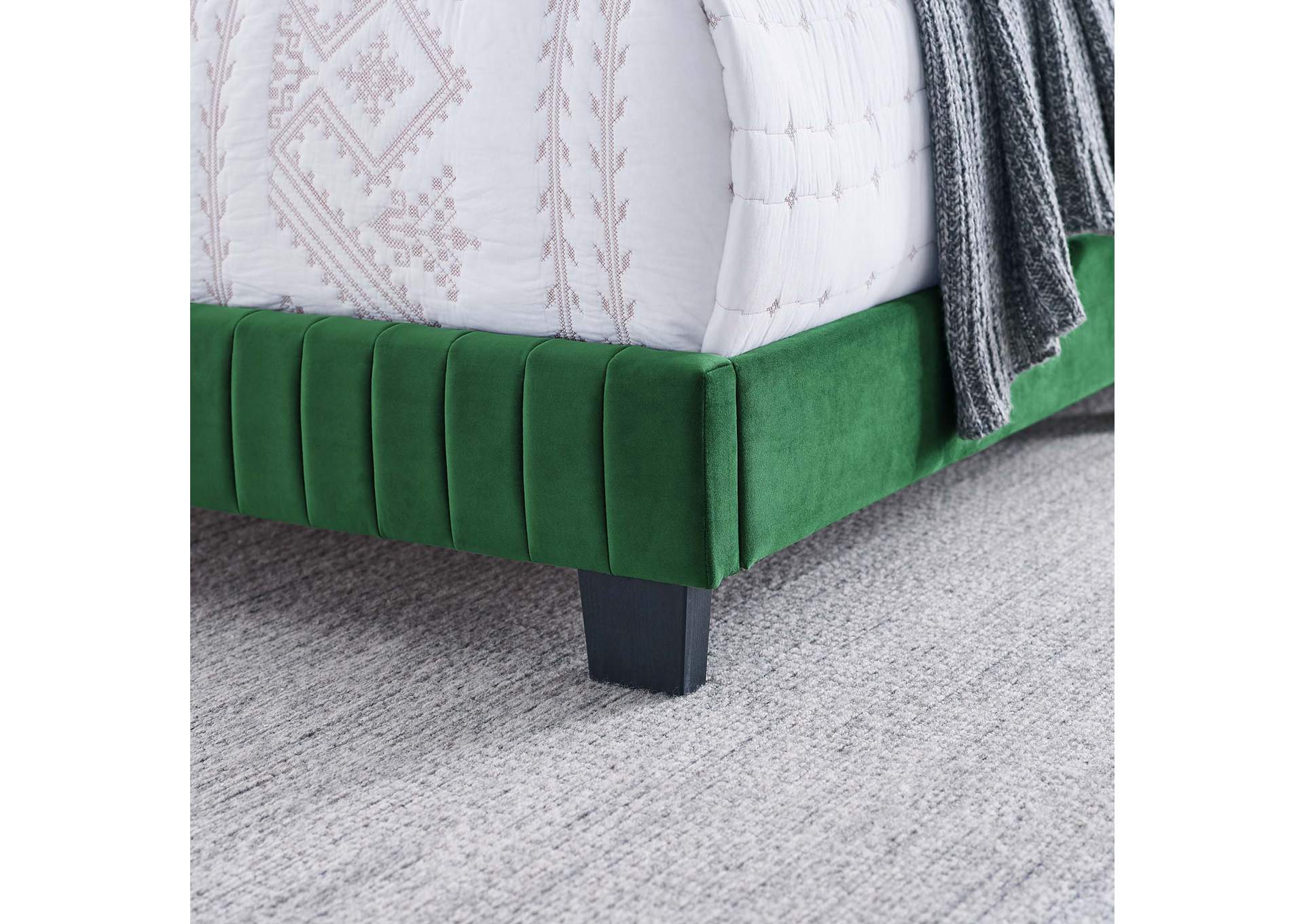 Celine Channel Tufted Performance Velvet King Bed,Modway