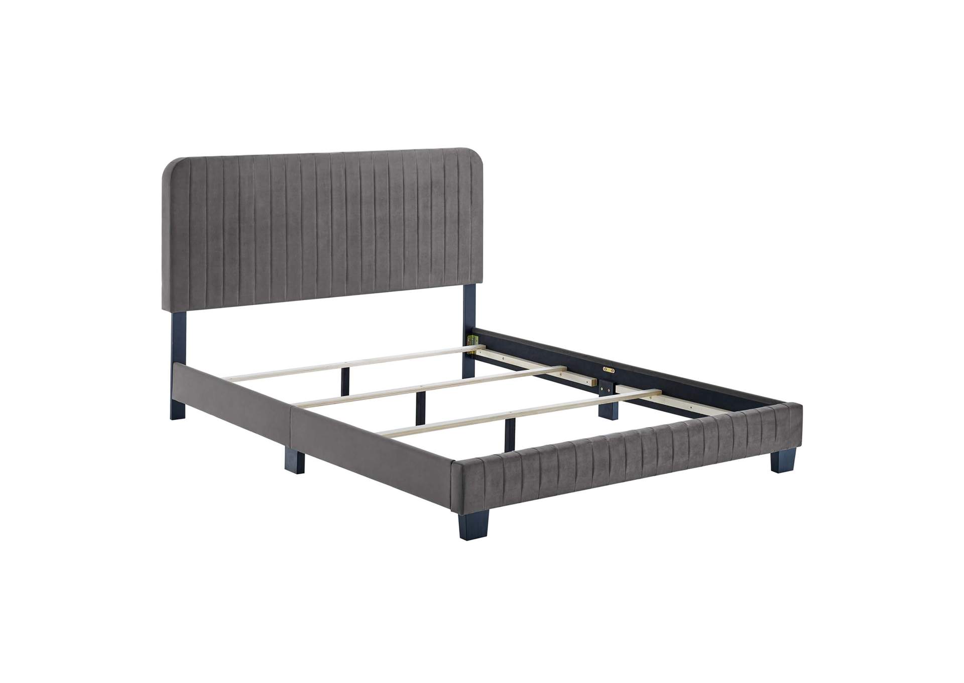 Celine Channel Tufted Performance Velvet King Bed,Modway