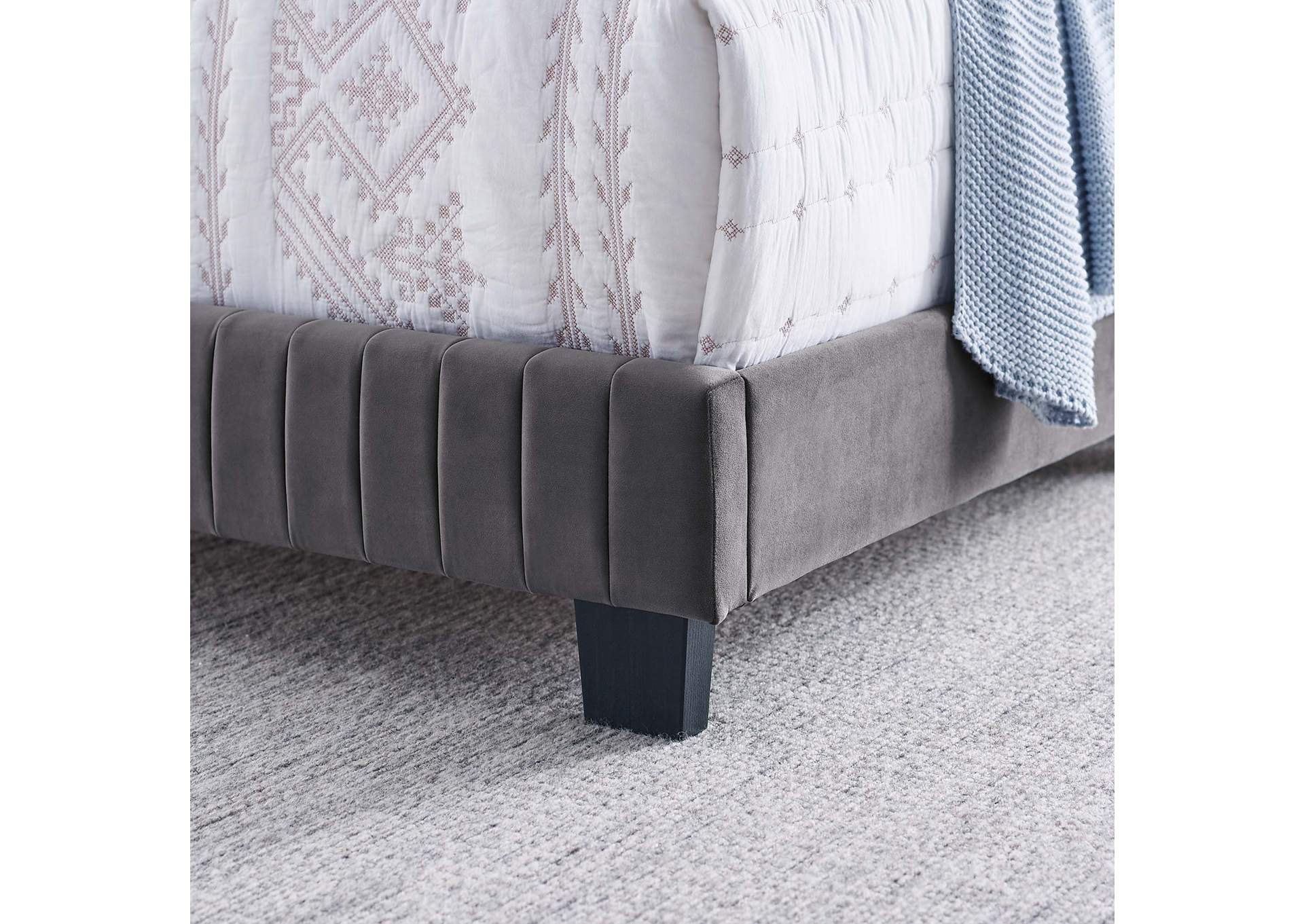 Celine Channel Tufted Performance Velvet King Bed,Modway