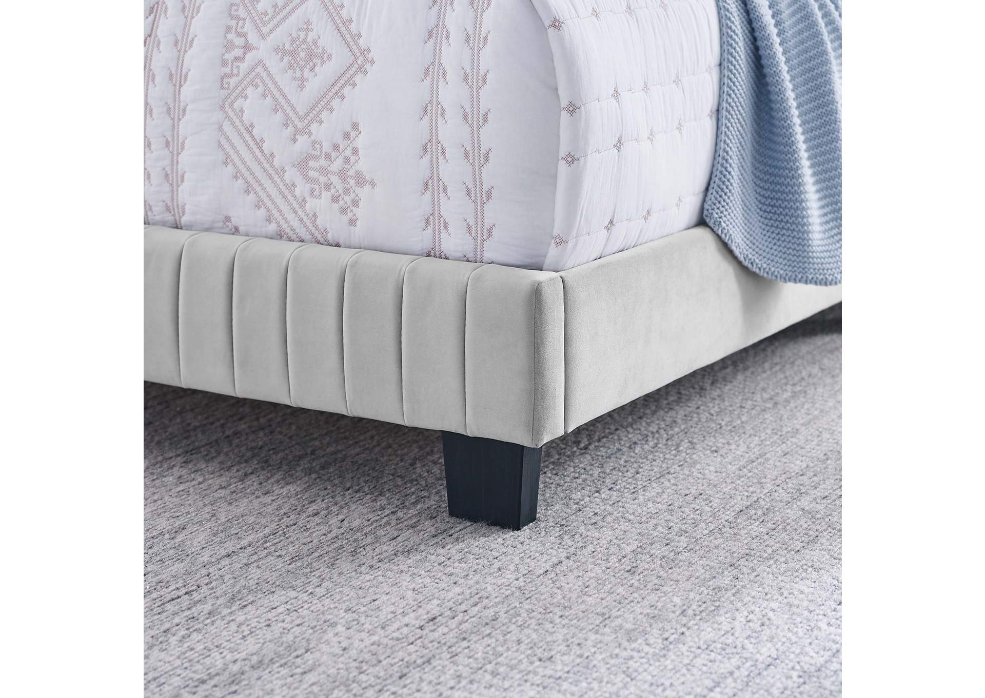 Celine Channel Tufted Performance Velvet King Bed,Modway
