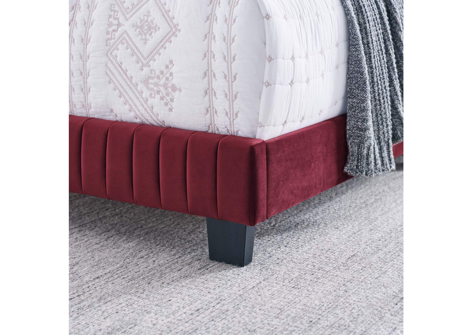 Celine Channel Tufted Performance Velvet King Bed,Modway