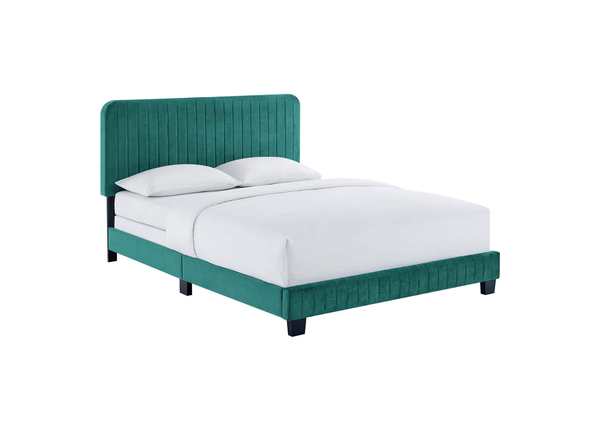 Celine Channel Tufted Performance Velvet King Bed,Modway