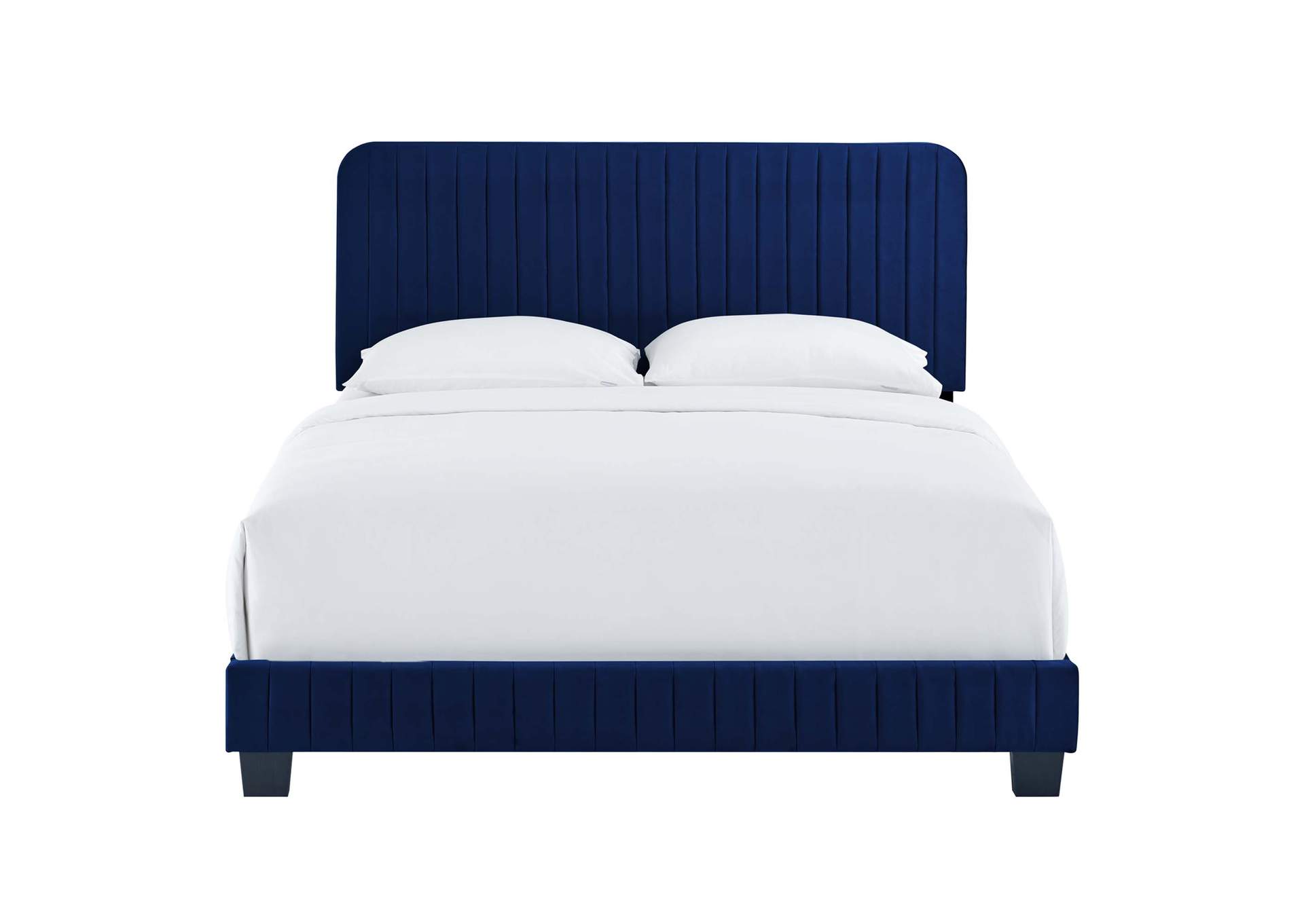Celine Channel Tufted Performance Velvet Queen Bed,Modway