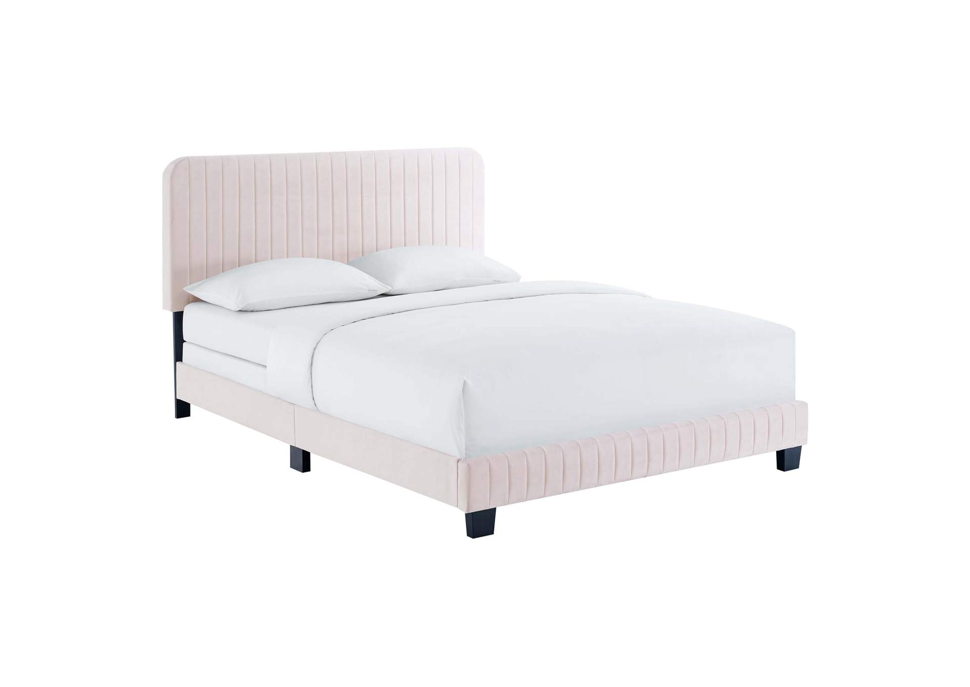 Celine Channel Tufted Performance Velvet Queen Bed,Modway