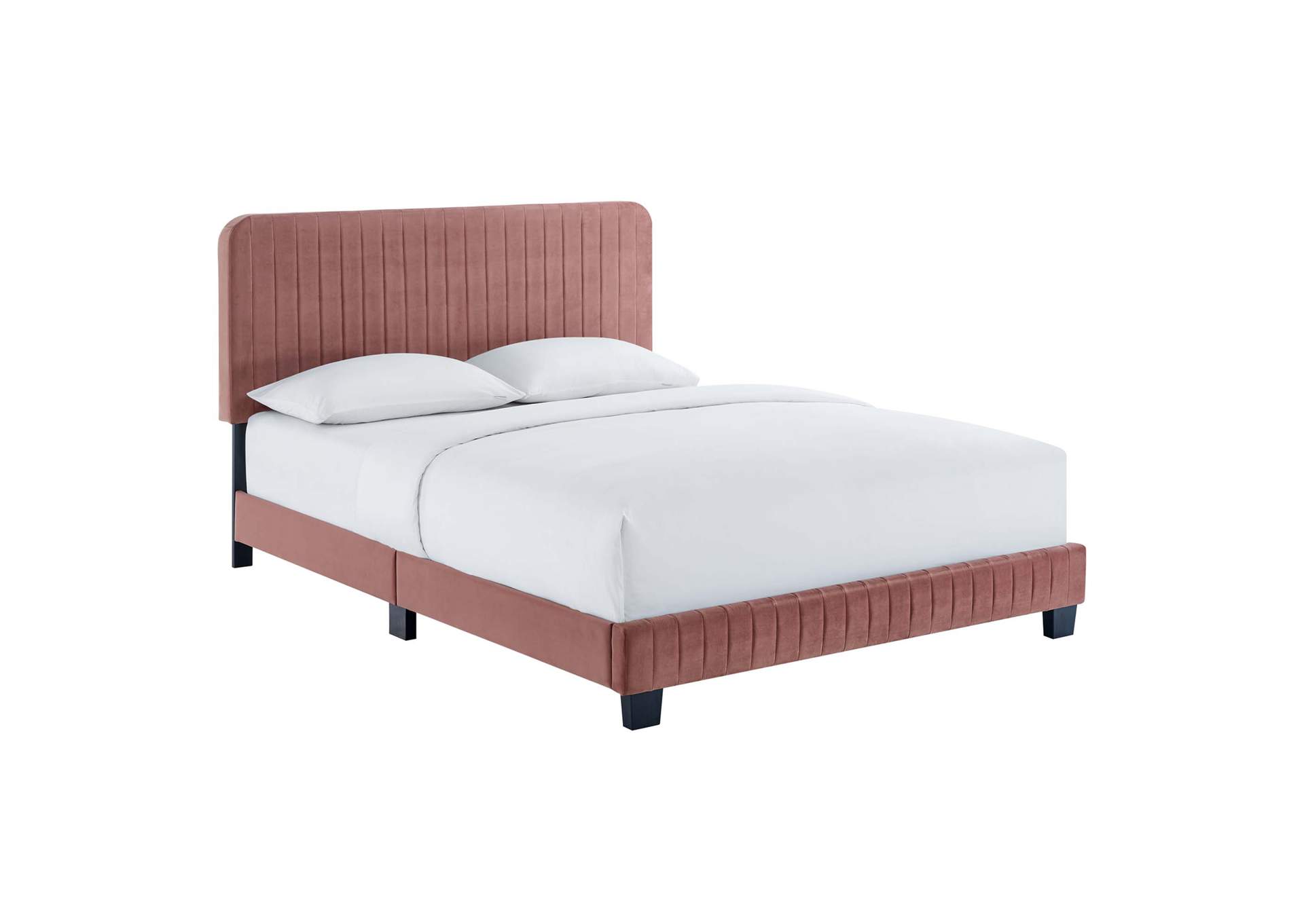 Celine Channel Tufted Performance Velvet King Platform Bed,Modway