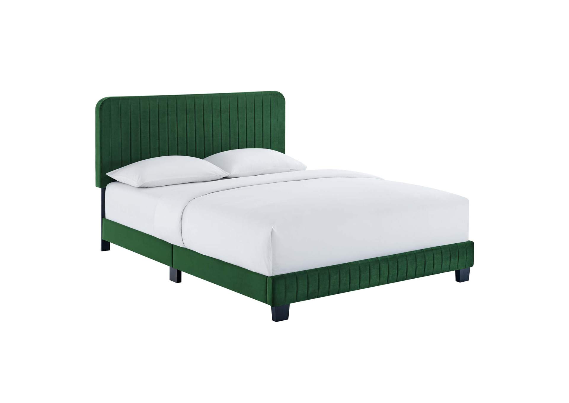 Celine Channel Tufted Performance Velvet King Platform Bed,Modway