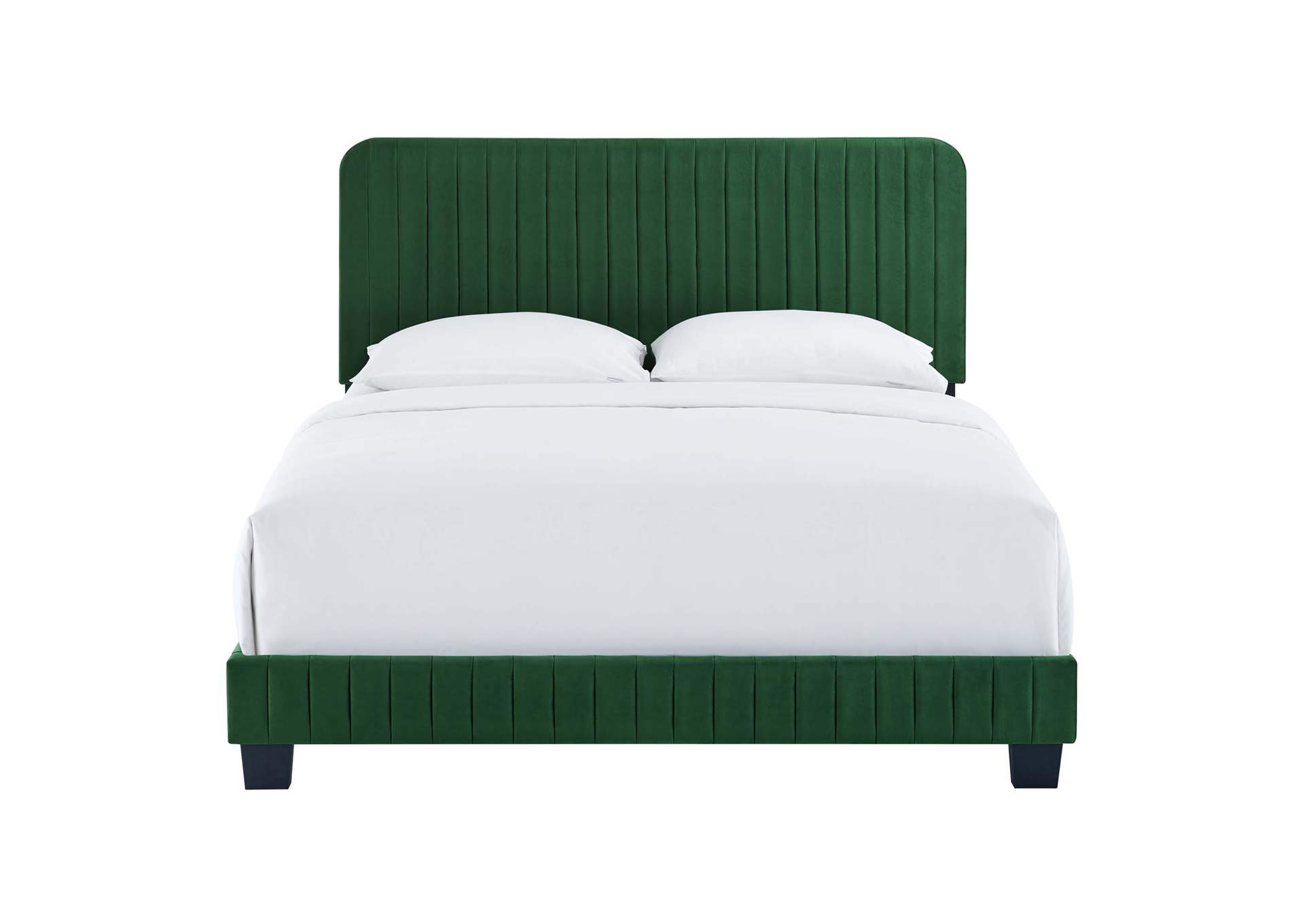 Celine Channel Tufted Performance Velvet King Platform Bed,Modway