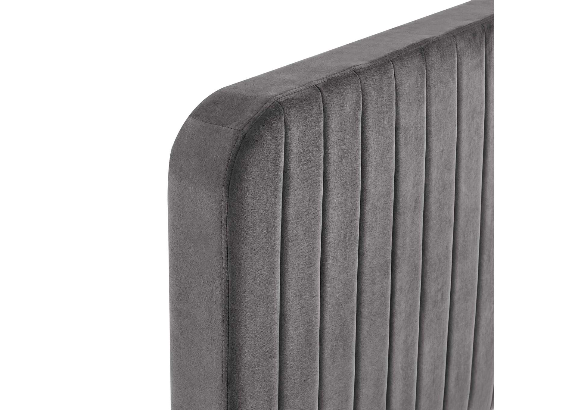 Celine Channel Tufted Performance Velvet King Platform Bed,Modway