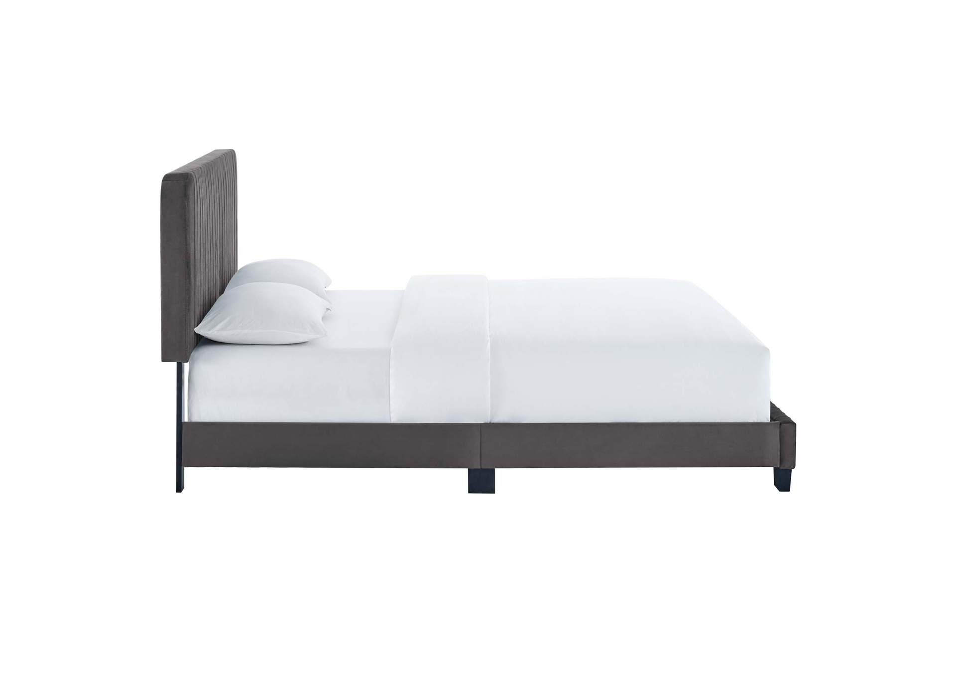 Celine Channel Tufted Performance Velvet King Platform Bed,Modway