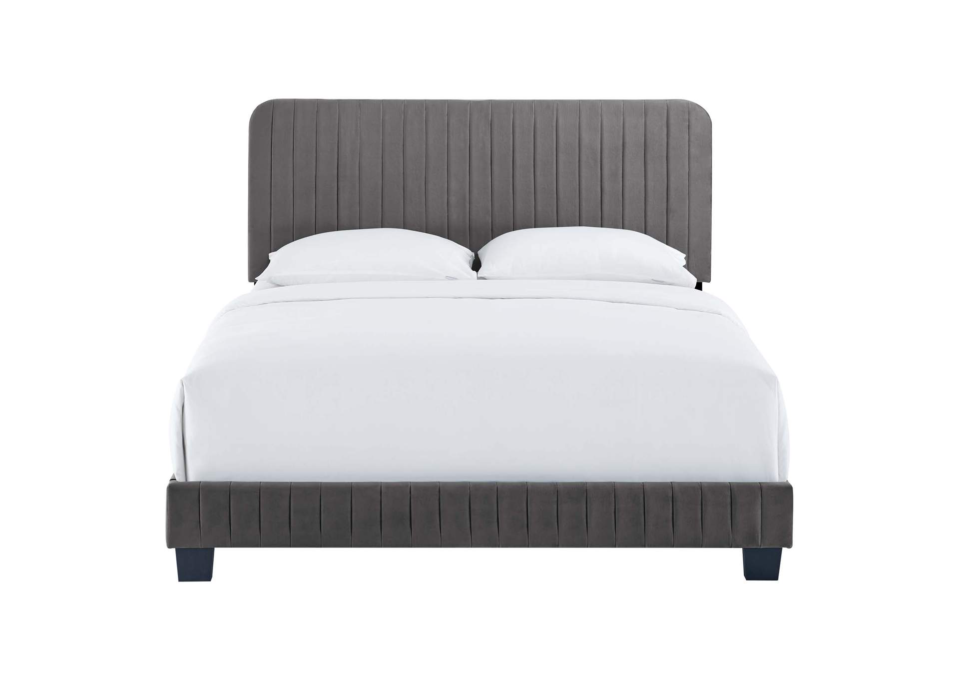 Celine Channel Tufted Performance Velvet King Platform Bed,Modway