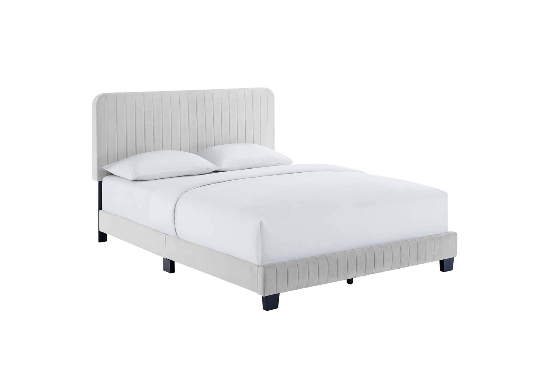 Celine Channel Tufted Performance Velvet King Platform Bed,Modway