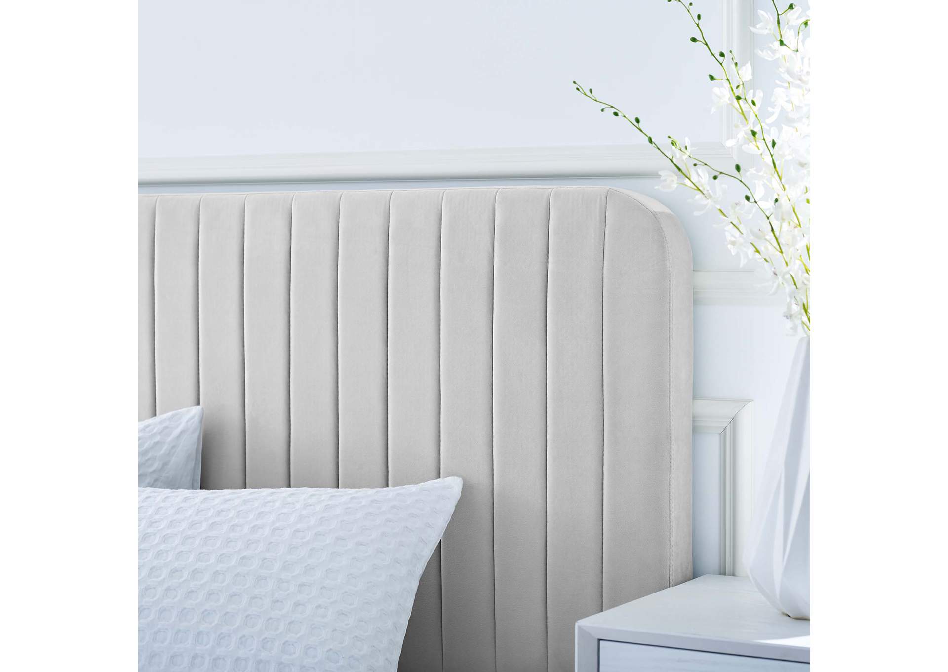 Celine Channel Tufted Performance Velvet King Platform Bed,Modway