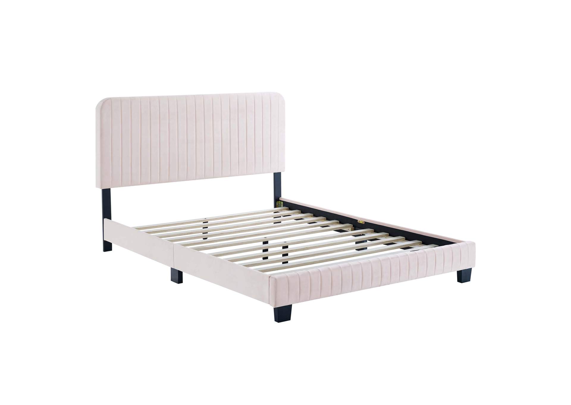 Celine Channel Tufted Performance Velvet King Platform Bed,Modway