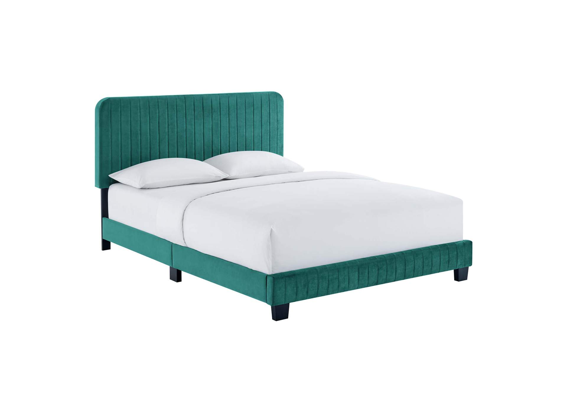 Celine Channel Tufted Performance Velvet King Platform Bed,Modway