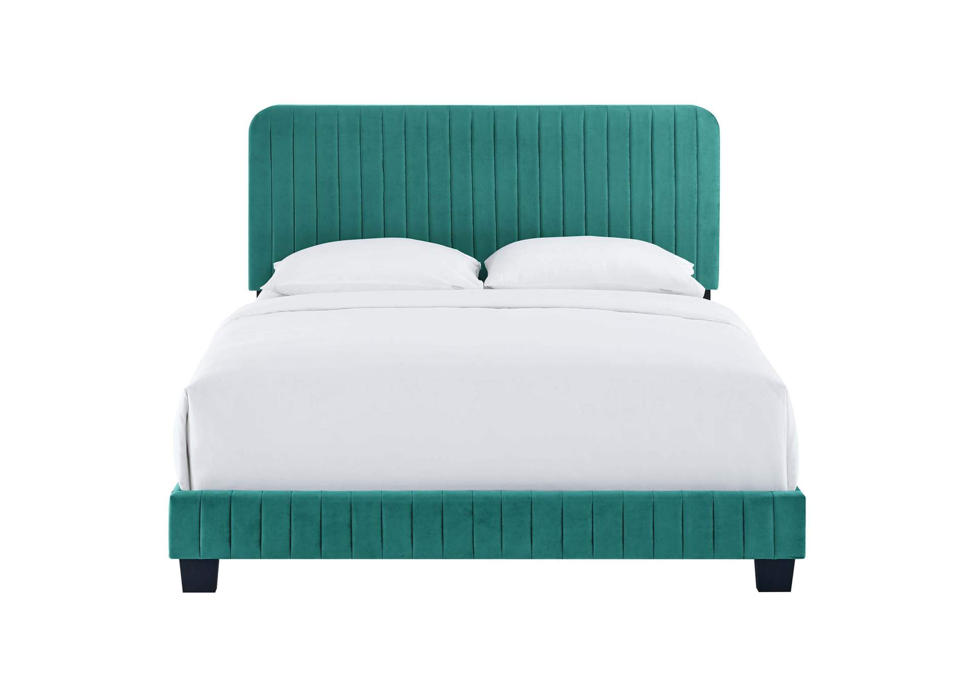 Celine Channel Tufted Performance Velvet King Platform Bed,Modway
