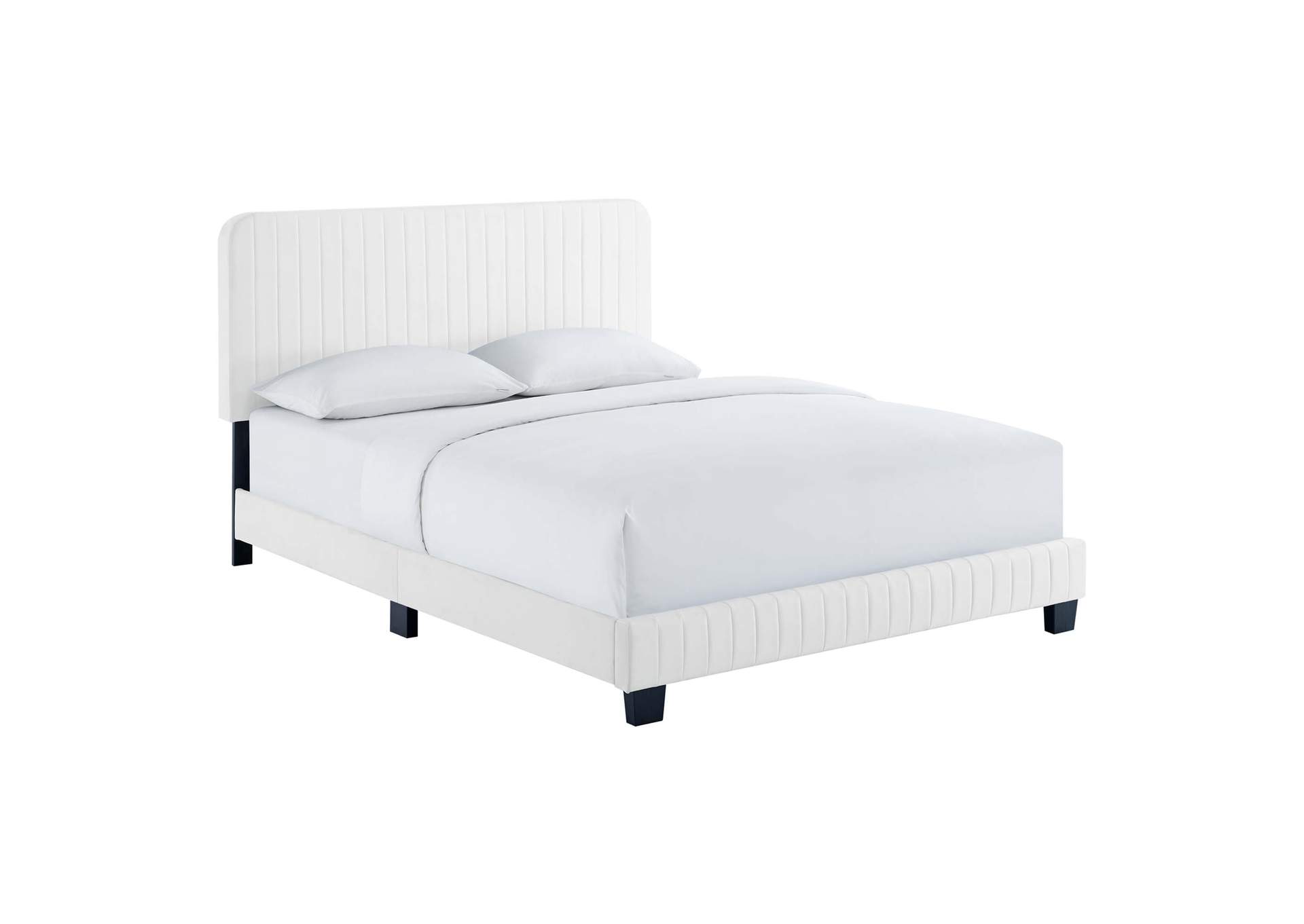 Celine Channel Tufted Performance Velvet King Platform Bed,Modway