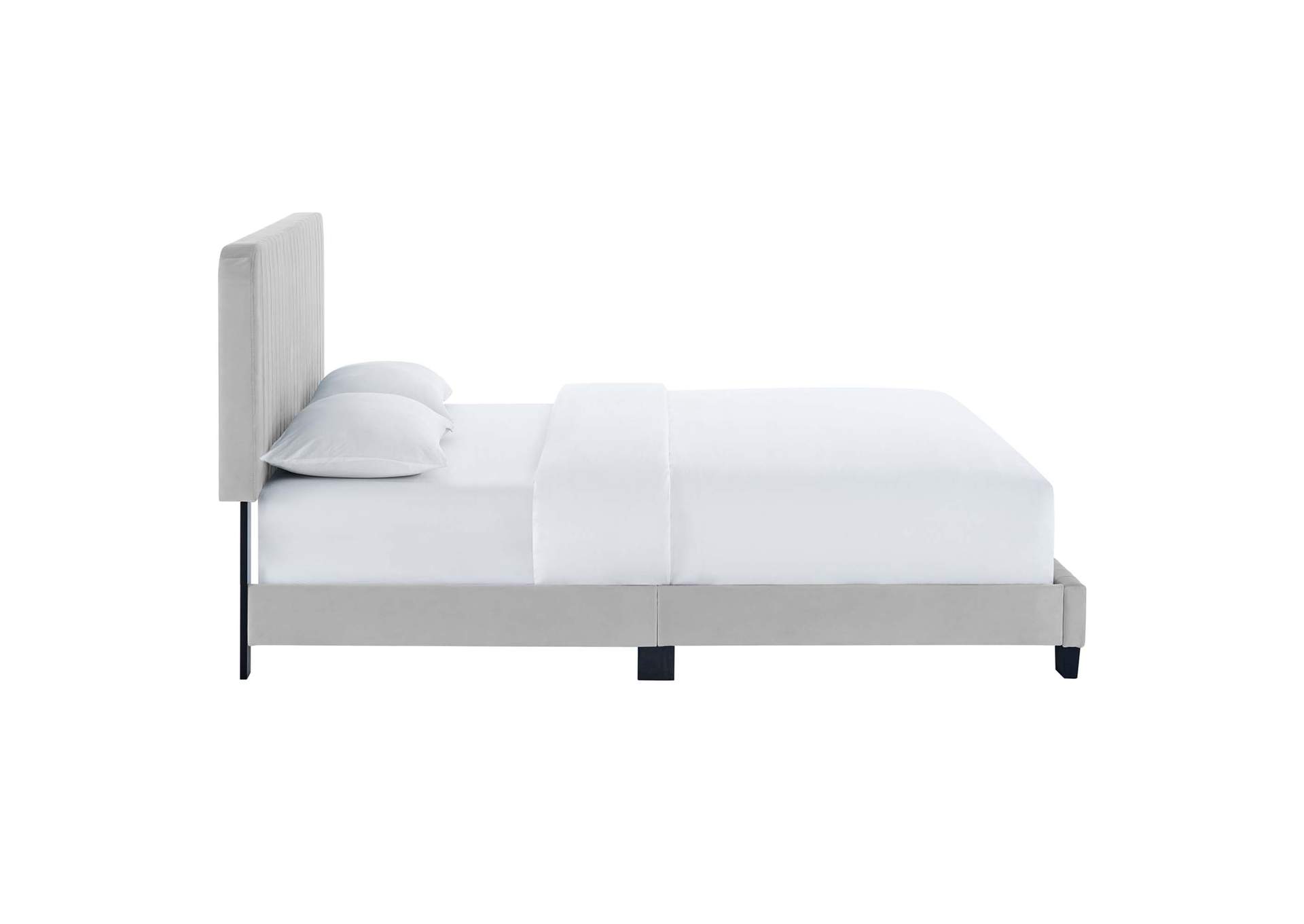 Celine Channel Tufted Performance Velvet Queen Platform Bed,Modway