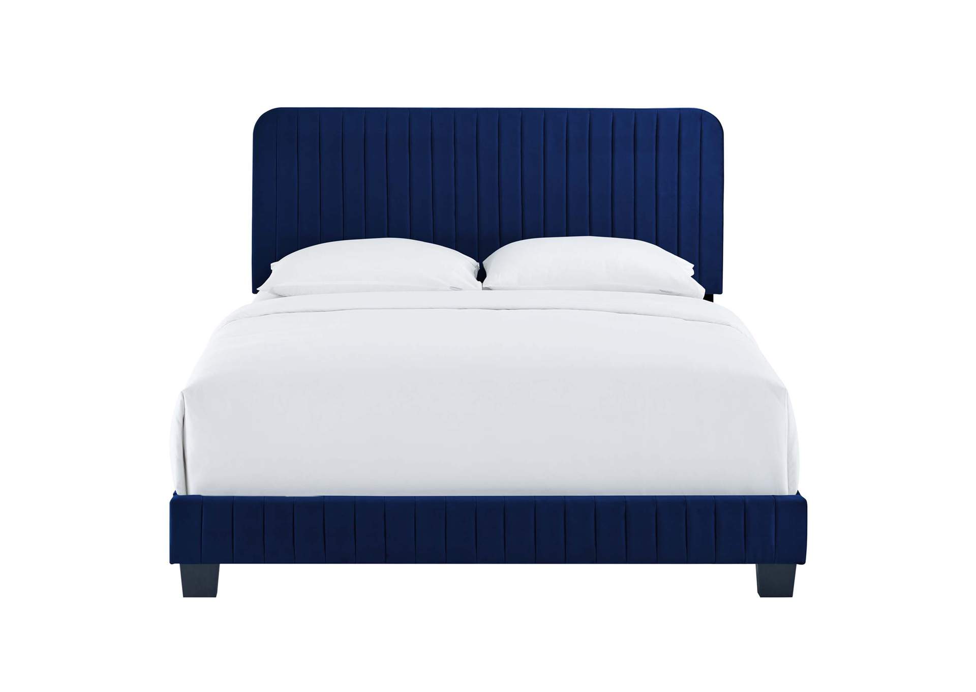 Celine Channel Tufted Performance Velvet Queen Platform Bed,Modway