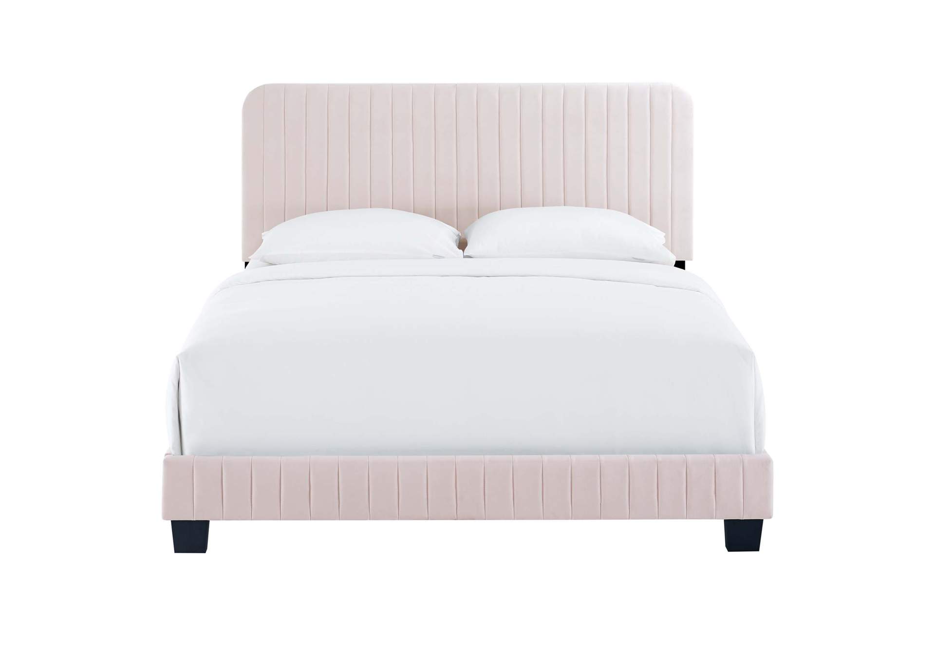 Celine Channel Tufted Performance Velvet Queen Platform Bed,Modway