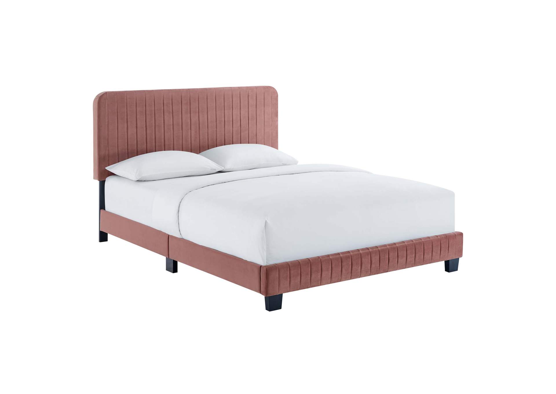 Celine Channel Tufted Performance Velvet Full Platform Bed,Modway