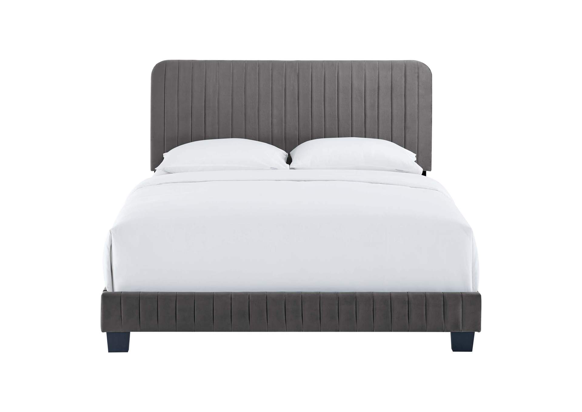 Celine Channel Tufted Performance Velvet Full Platform Bed,Modway