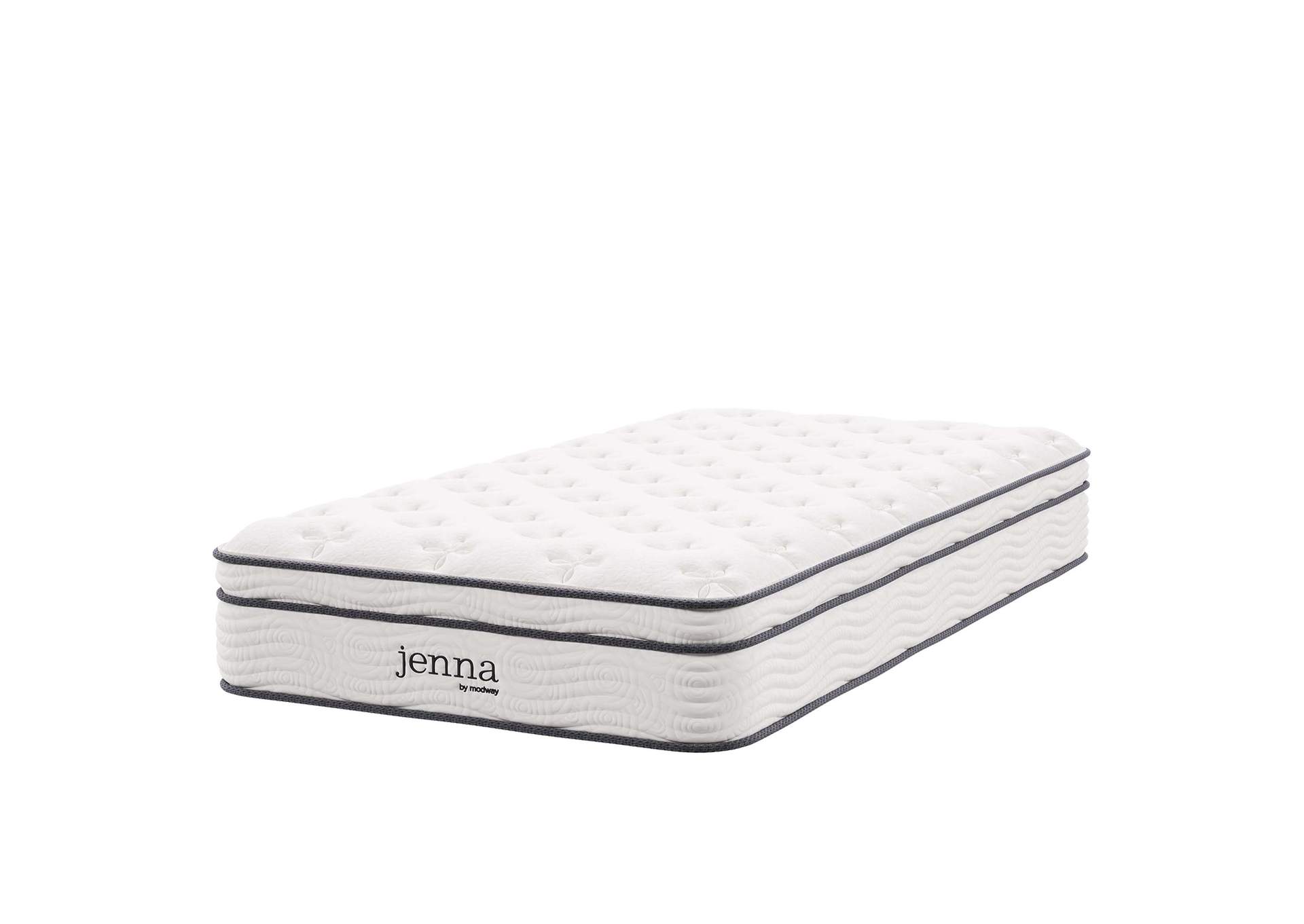 White Jenna 10" Twin XL Innerspring Mattress,Modway