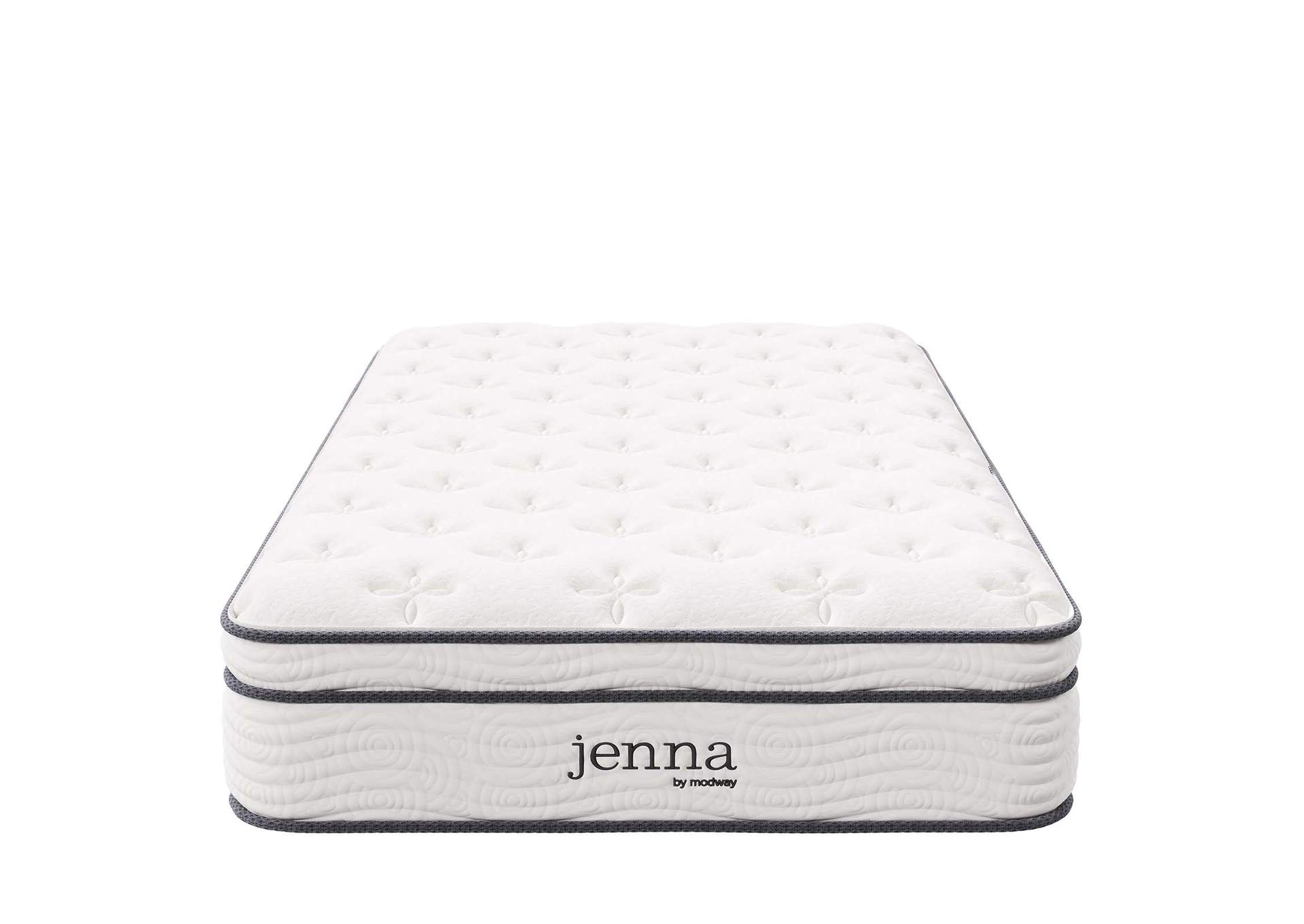 White Jenna 10" Twin XL Innerspring Mattress,Modway