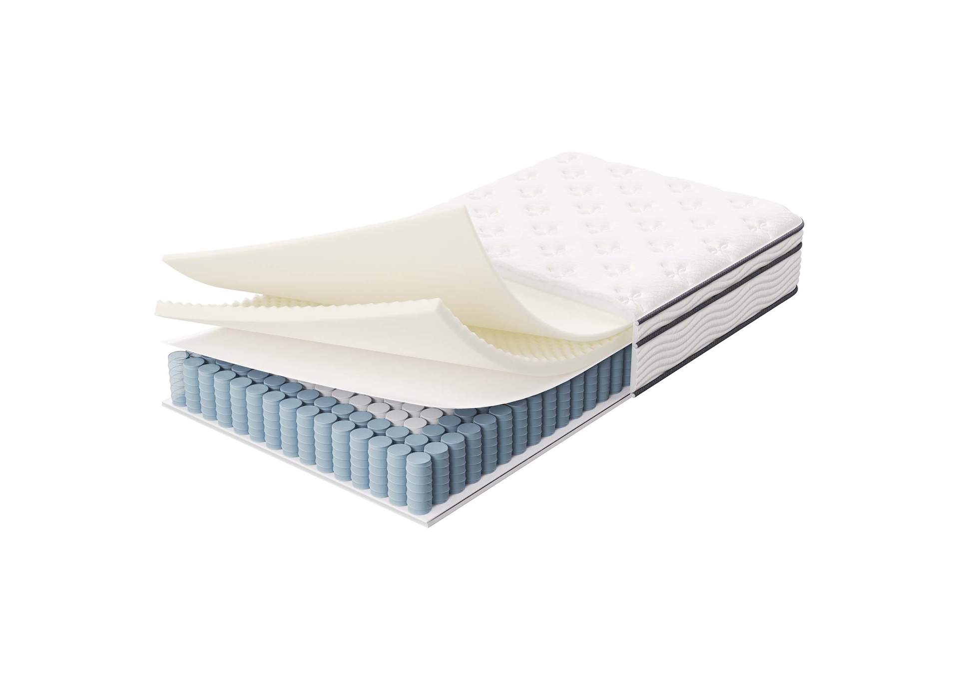 White Jenna 10" Twin XL Innerspring Mattress,Modway