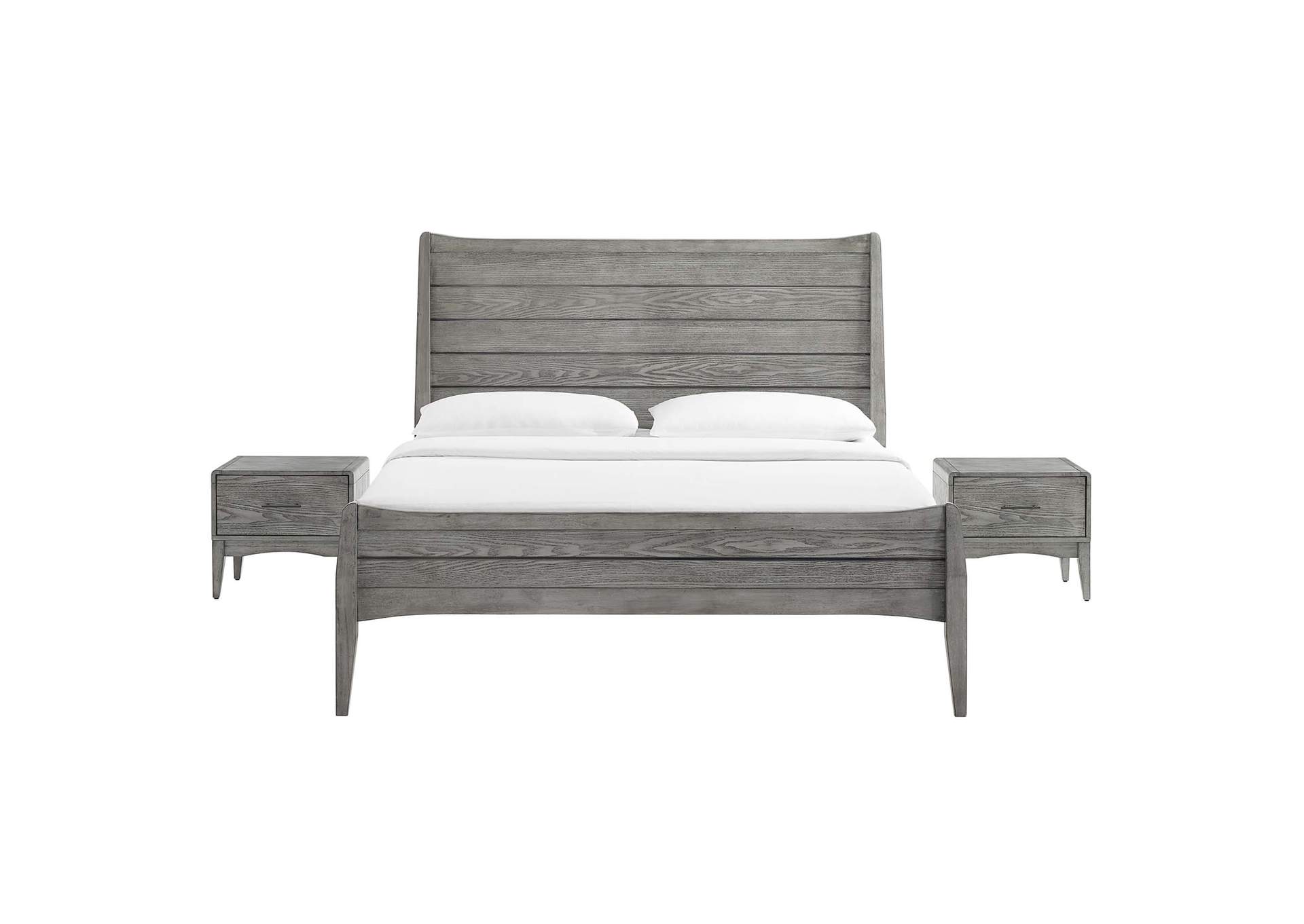 Gray Georgia 3 Piece Queen Bedroom Set,Modway