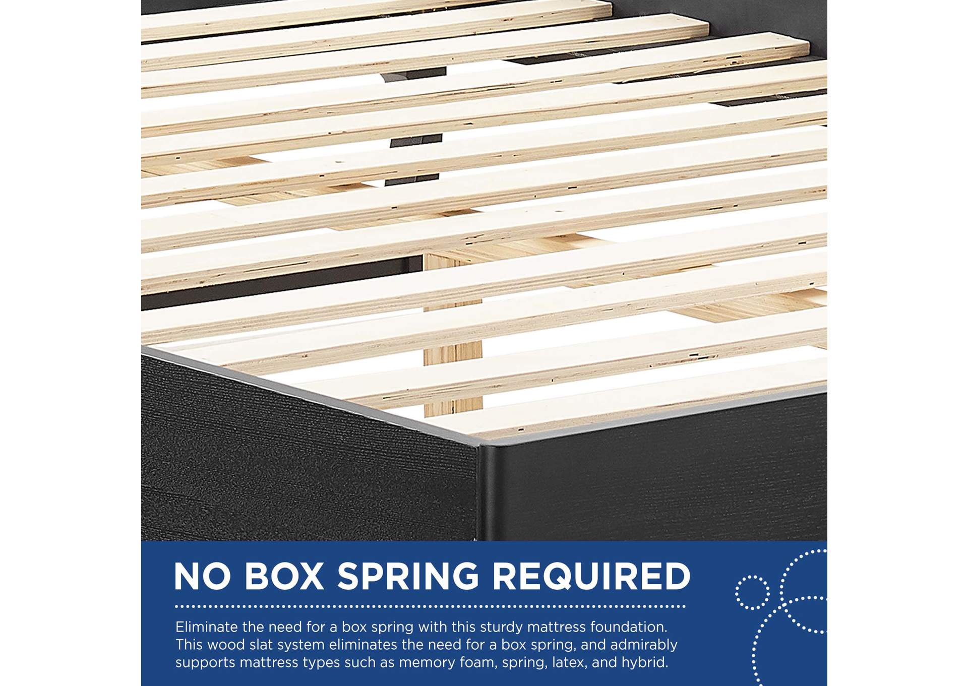 Black Sierra Cane and Wood Queen Platform Bed With Angular Legs,Modway