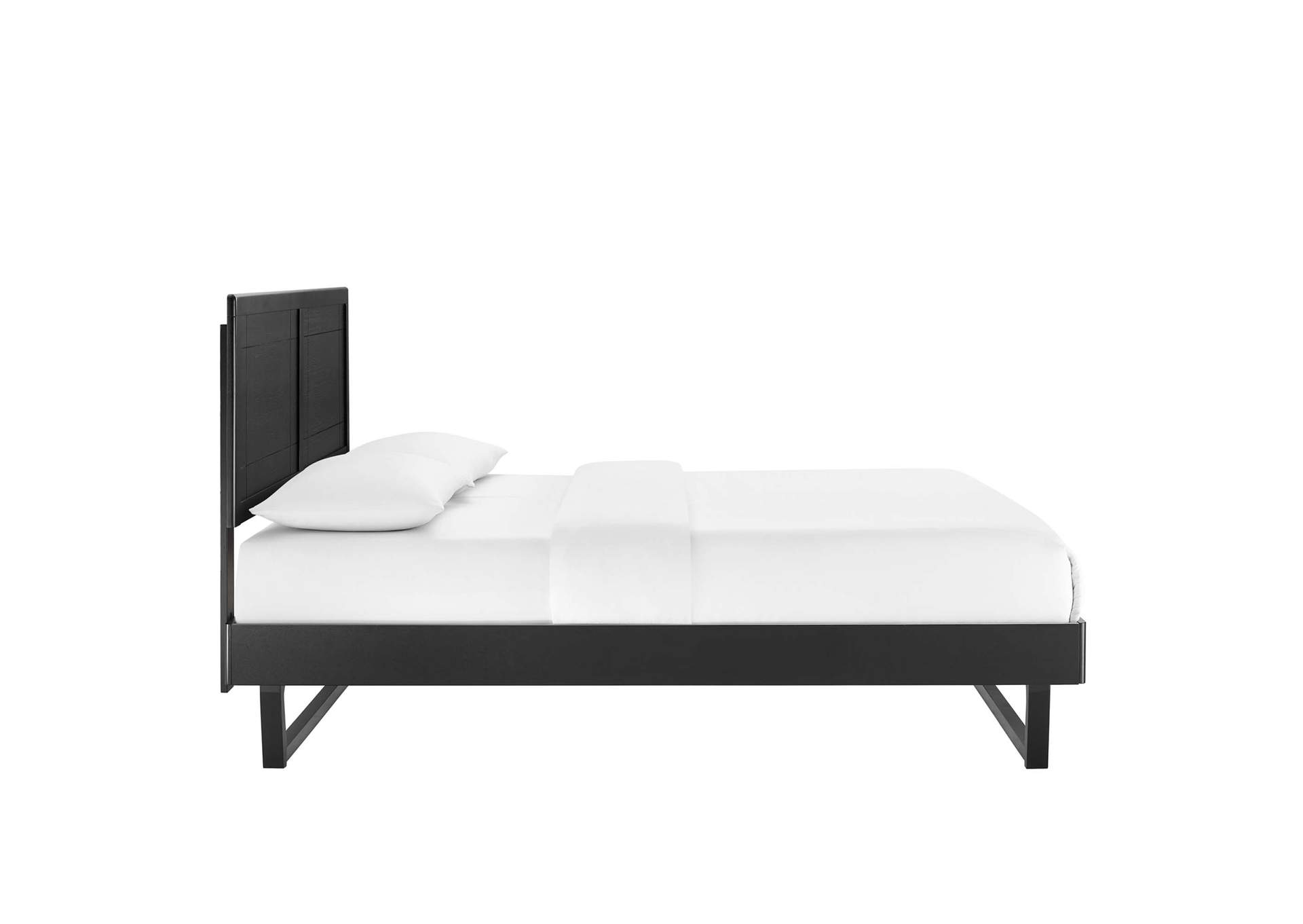 Black Marlee Queen Wood Platform Bed With Angular Frame,Modway