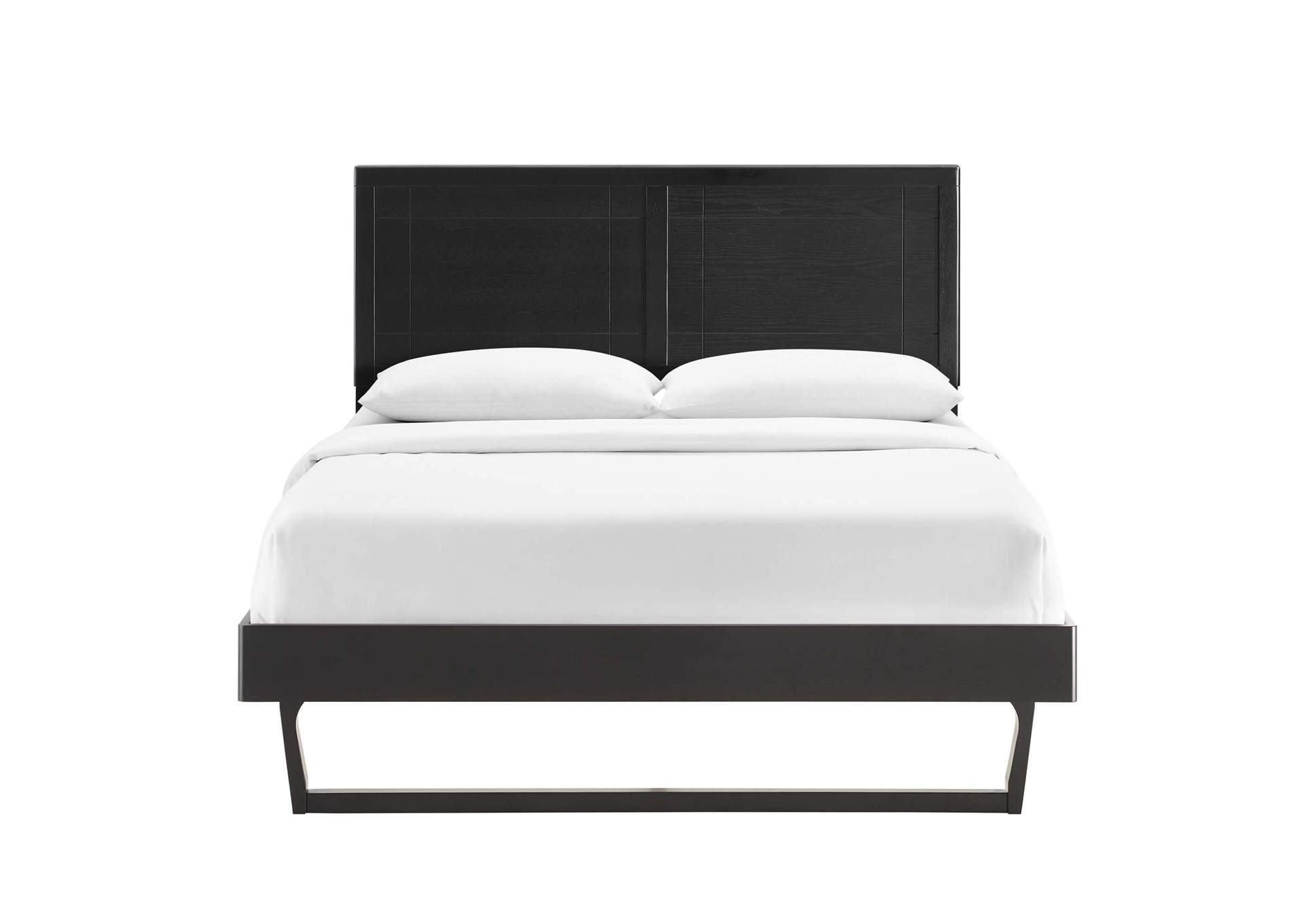Black Marlee Queen Wood Platform Bed With Angular Frame,Modway