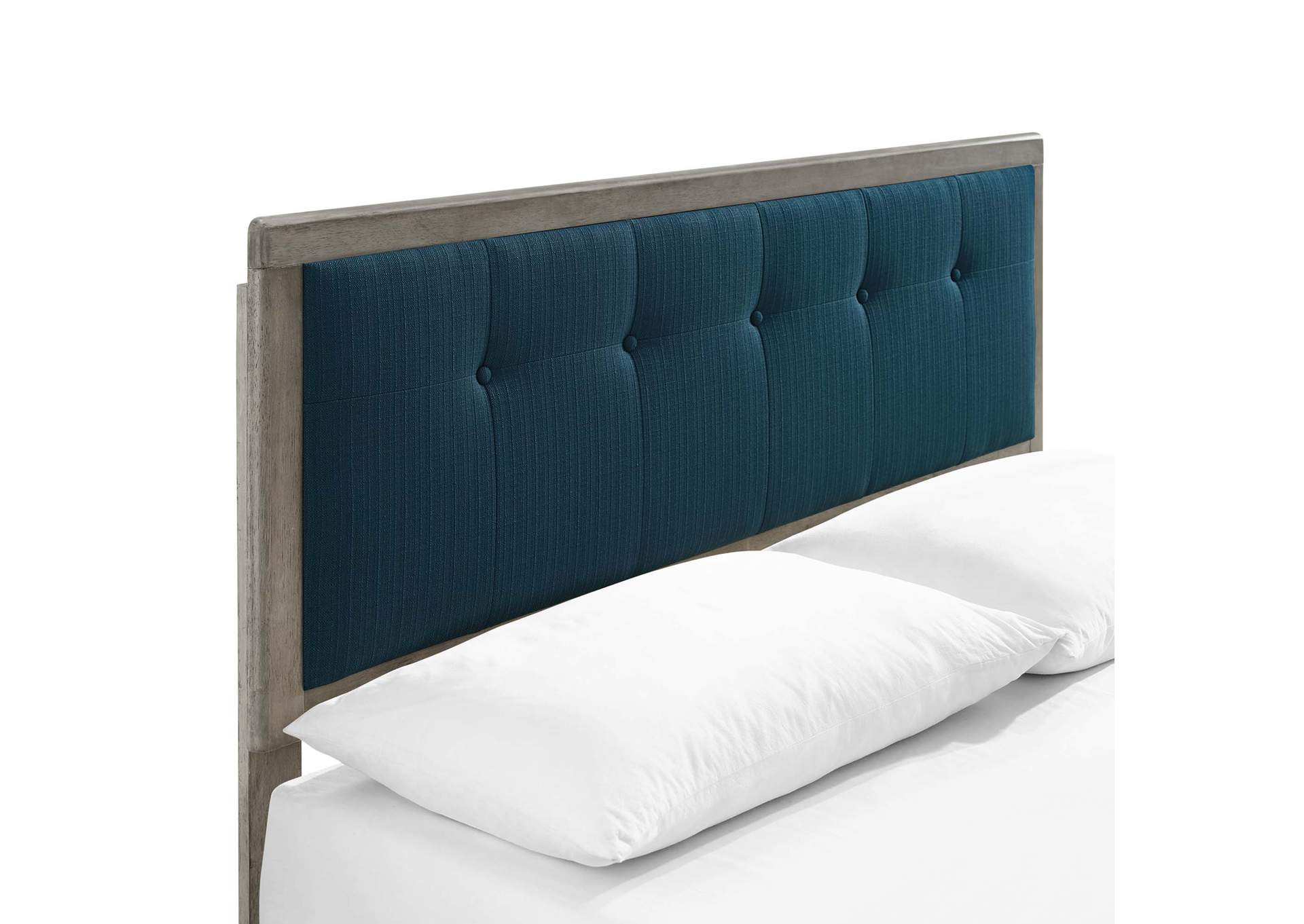Gray Azure Willow Queen Wood Platform Bed With Splayed Legs,Modway