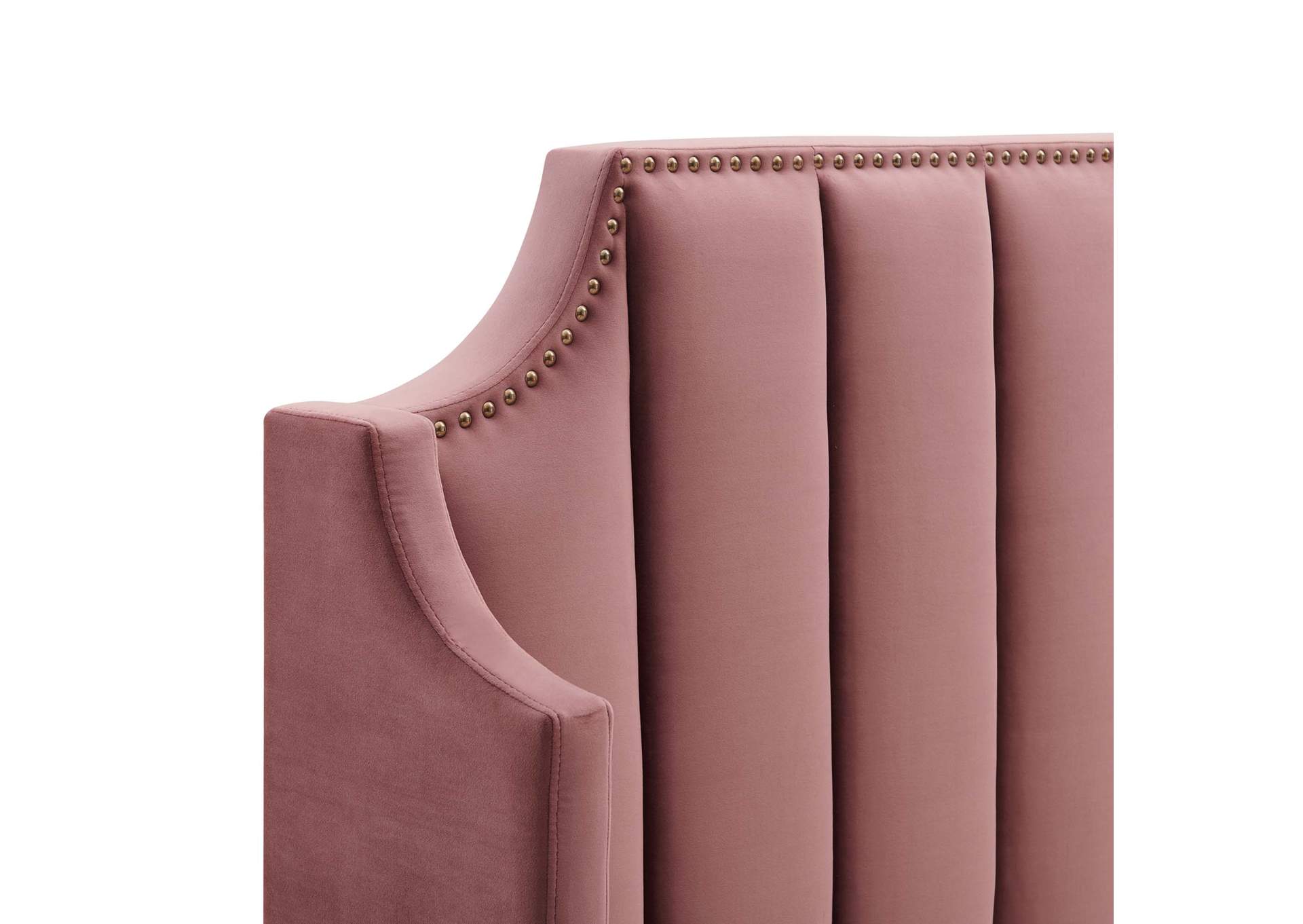 Daniella Performance Velvet Queen Platform Bed,Modway