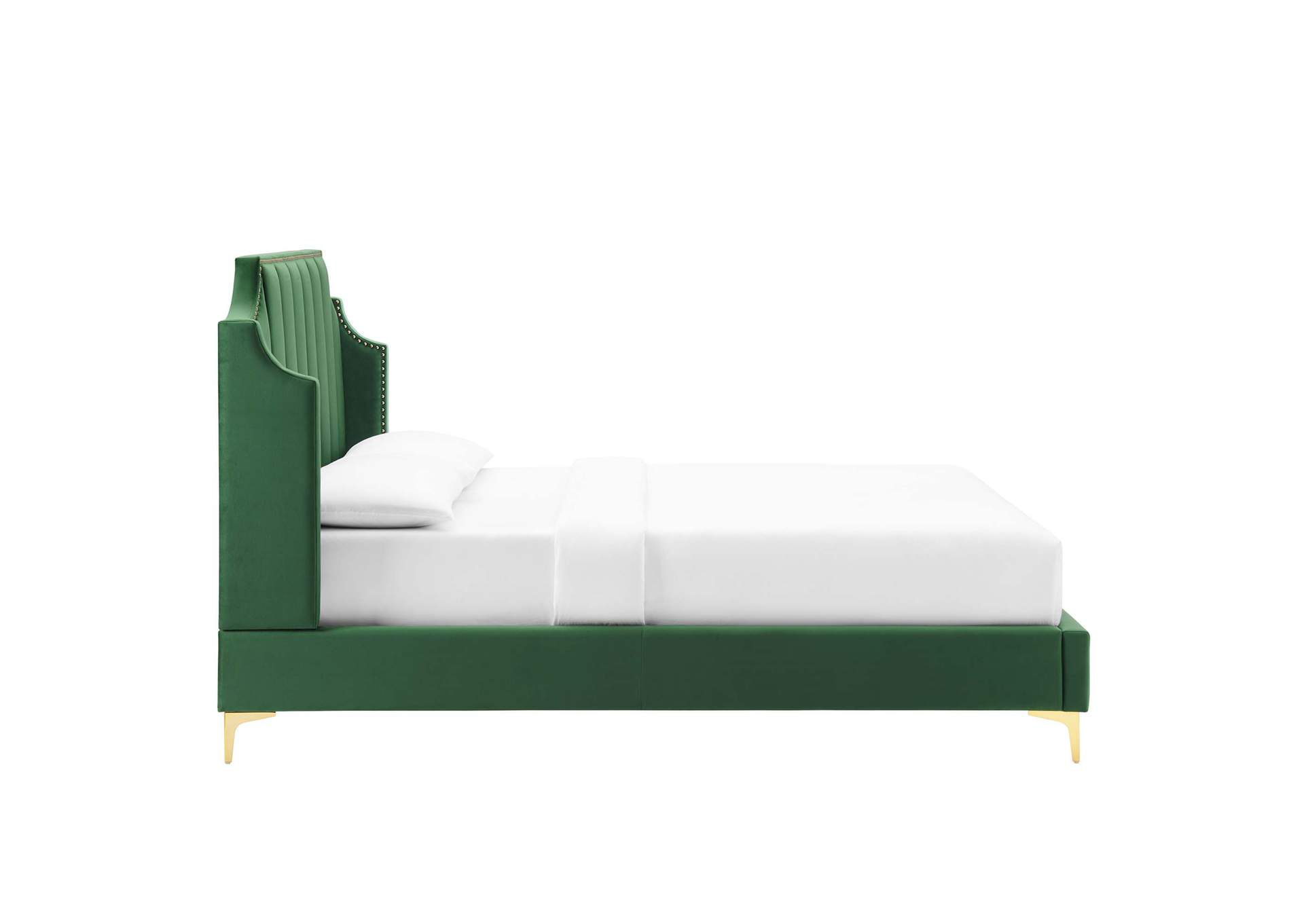 Daniella Performance Velvet Queen Platform Bed,Modway
