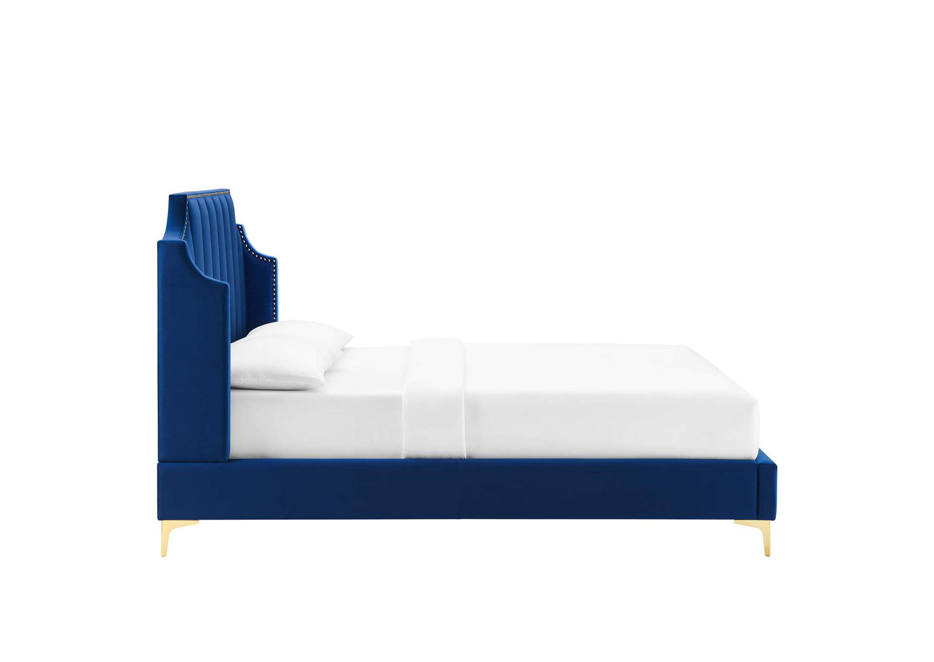 Daniella Performance Velvet Queen Platform Bed,Modway