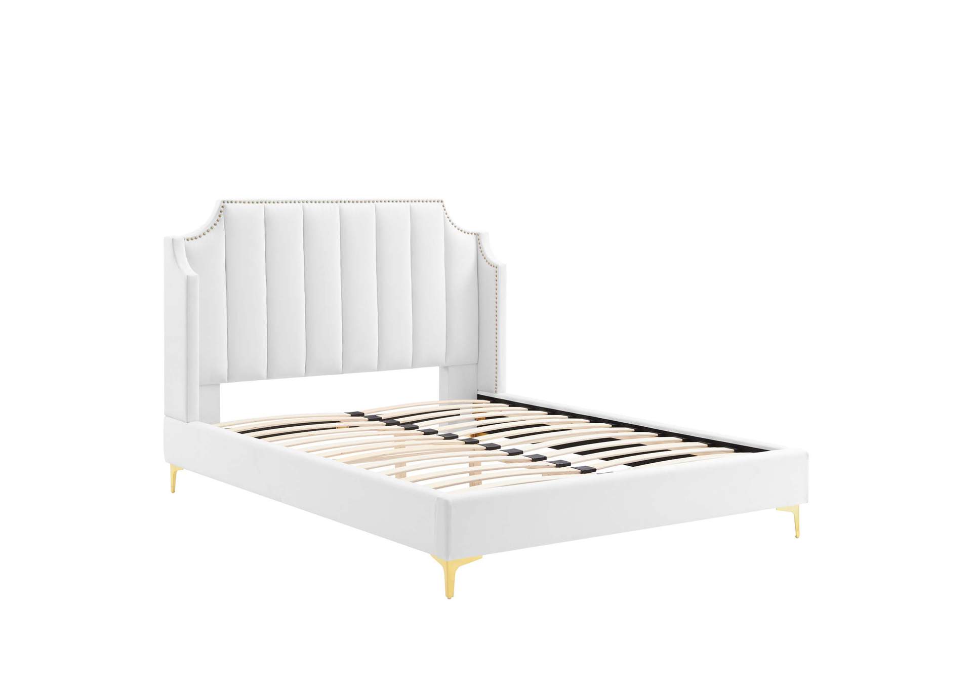 Daniella Performance Velvet Queen Platform Bed,Modway
