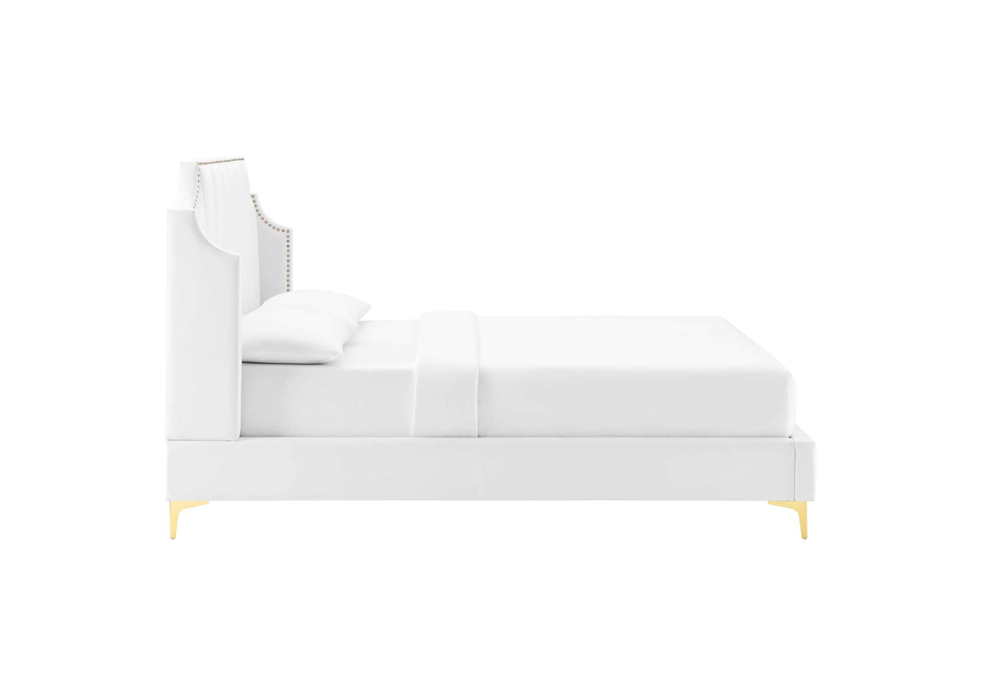 Daniella Performance Velvet Queen Platform Bed,Modway