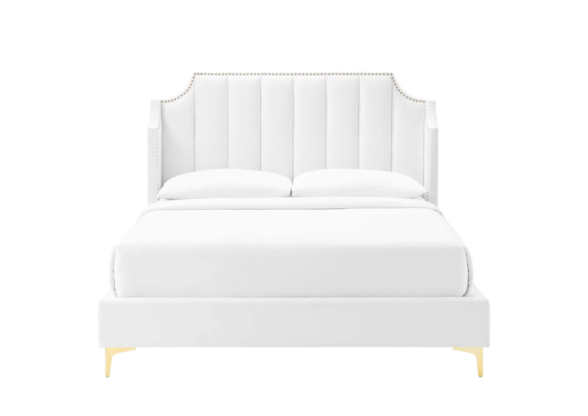 Daniella Performance Velvet Queen Platform Bed,Modway