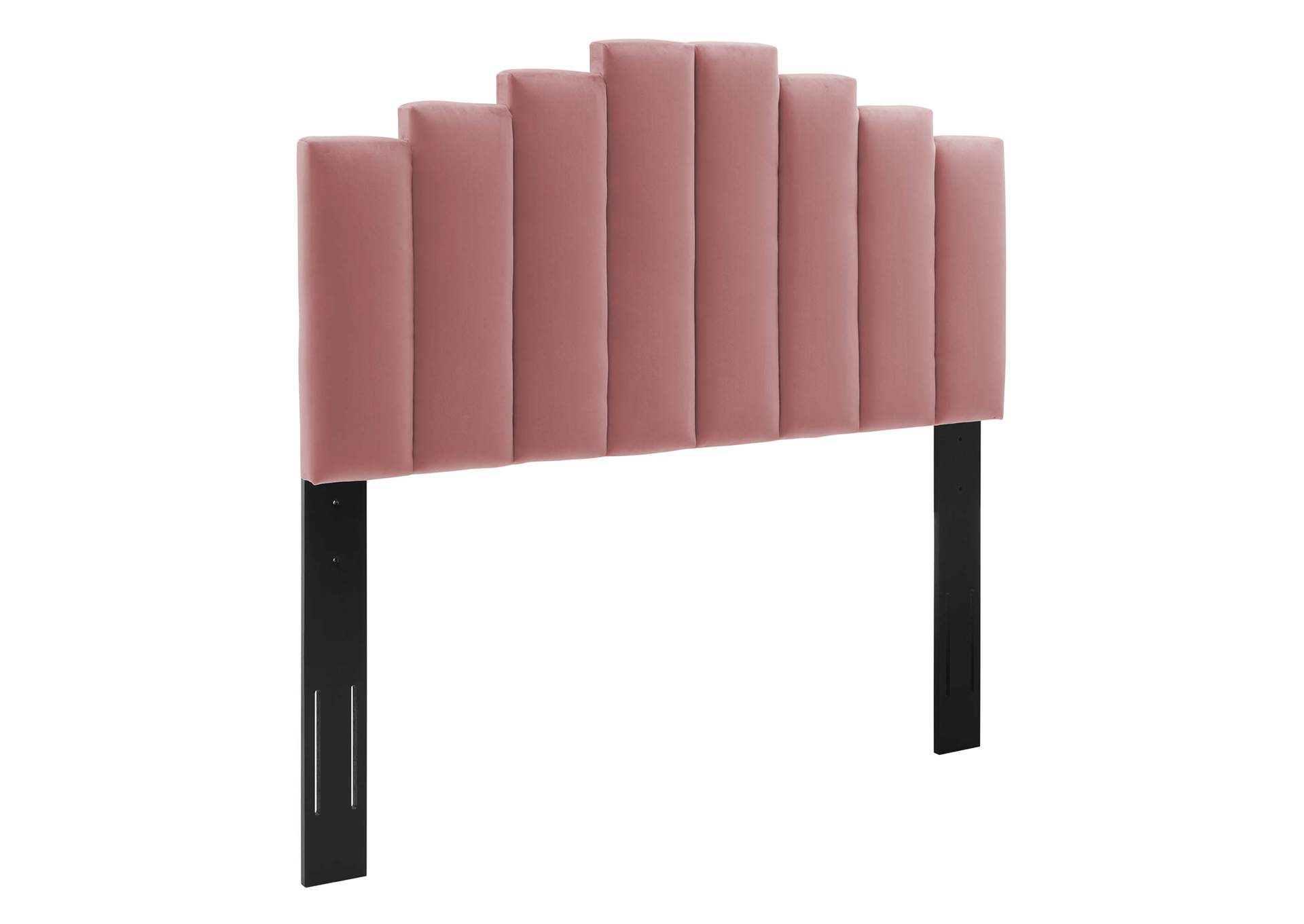 Dusty Rose Elise Queen Performance Velvet Platform Bed,Modway