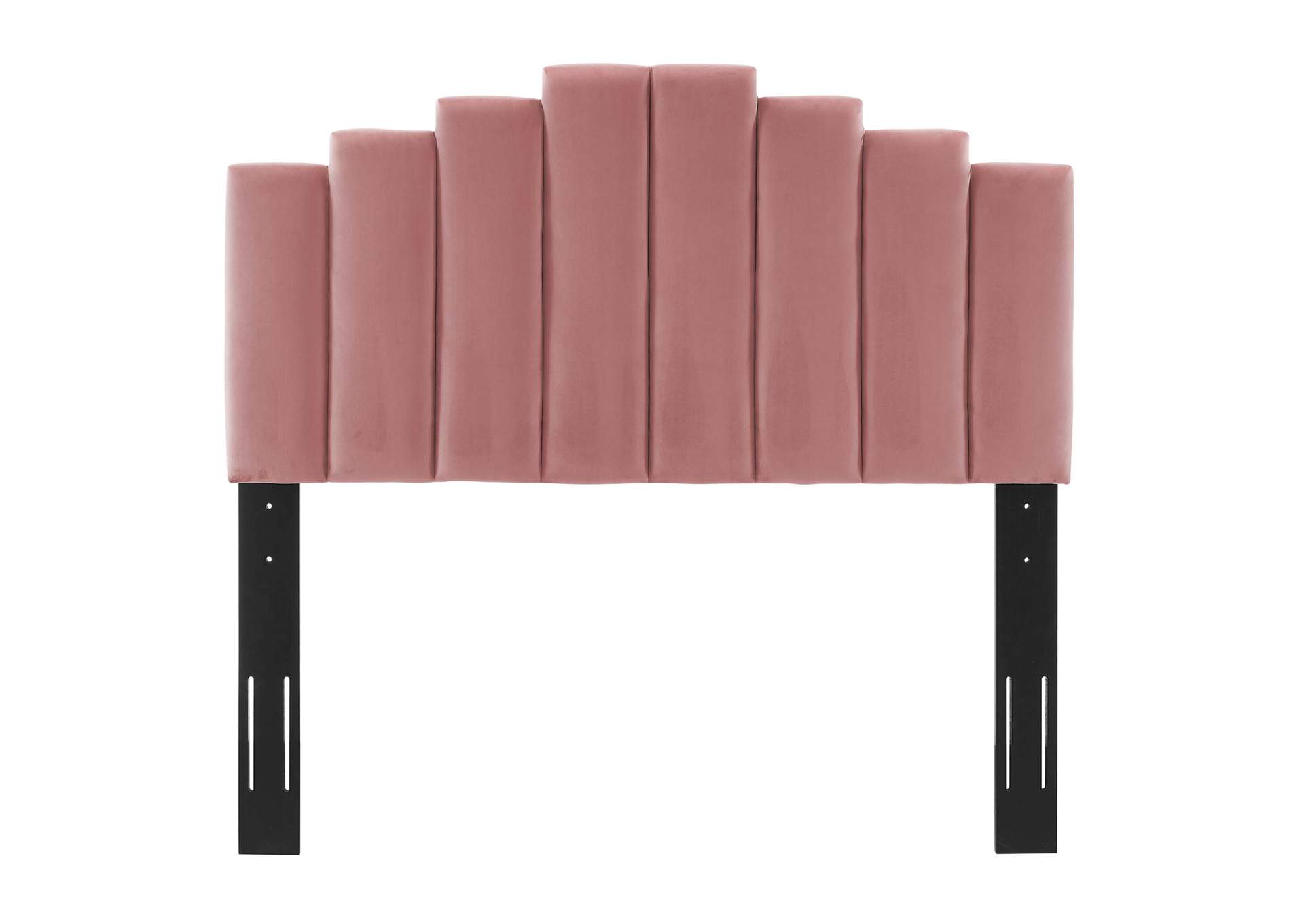 Dusty Rose Elise Queen Performance Velvet Platform Bed,Modway