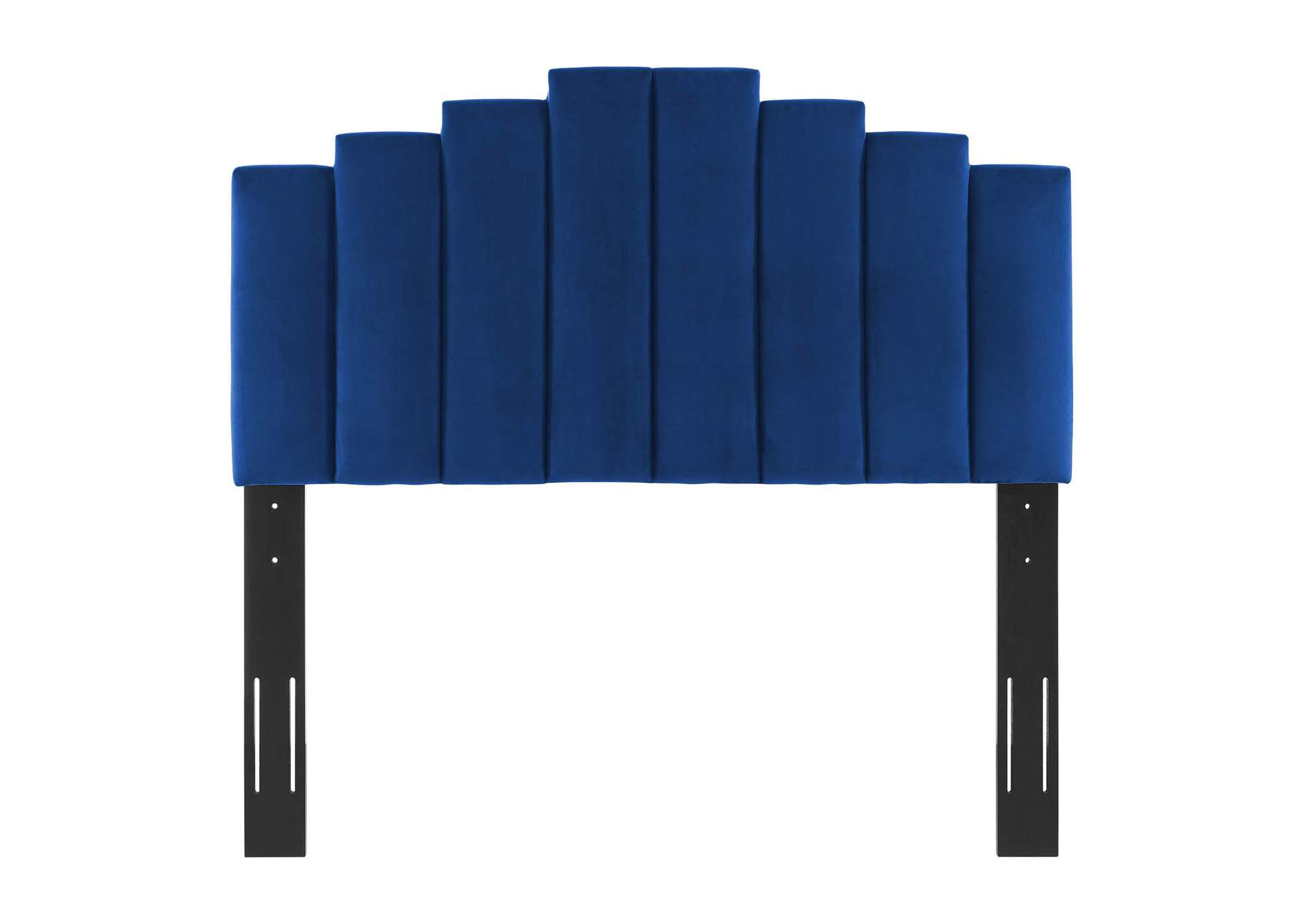 Navy Elise Queen Performance Velvet Platform Bed,Modway