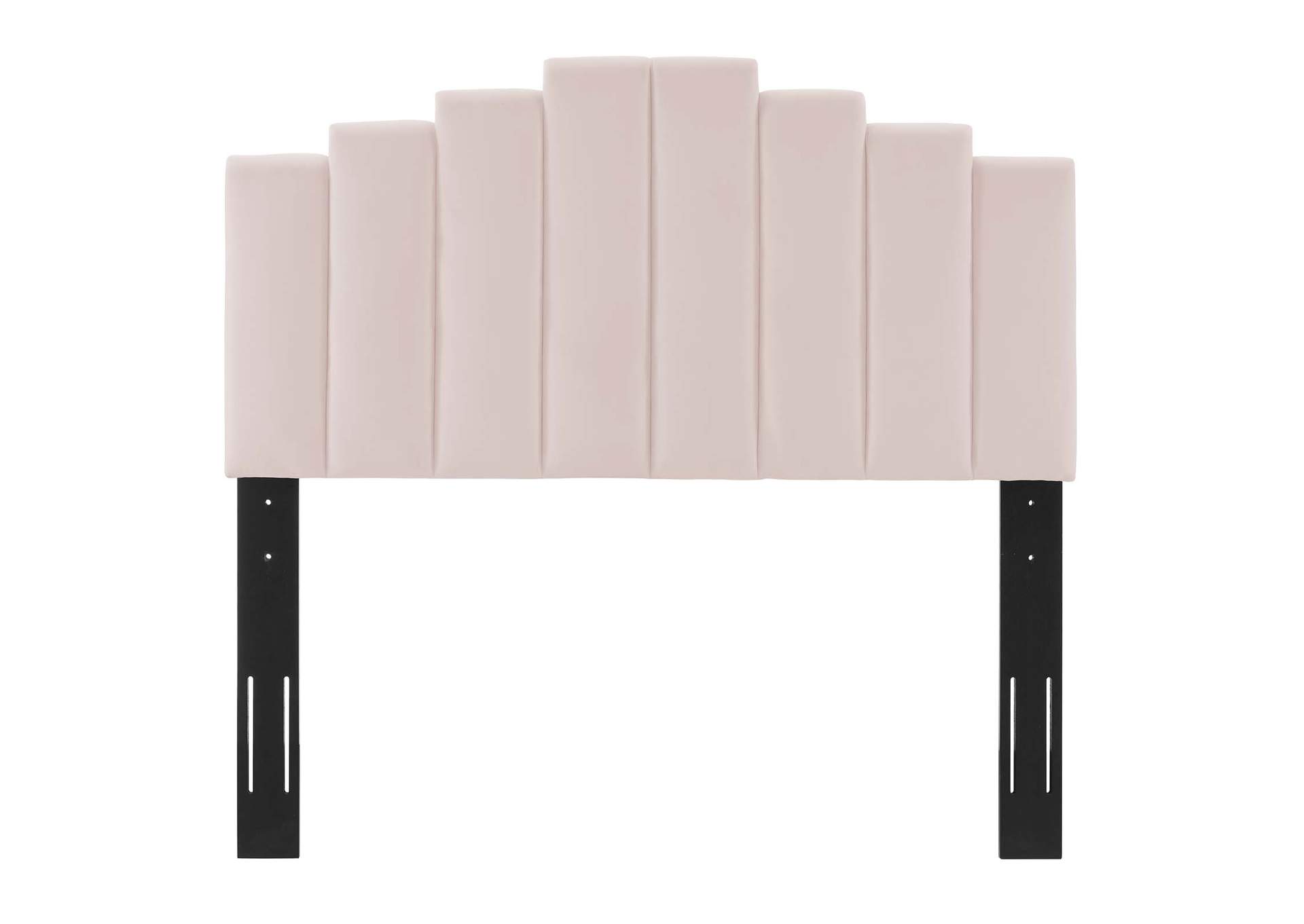 Pink Elise Queen Performance Velvet Platform Bed,Modway