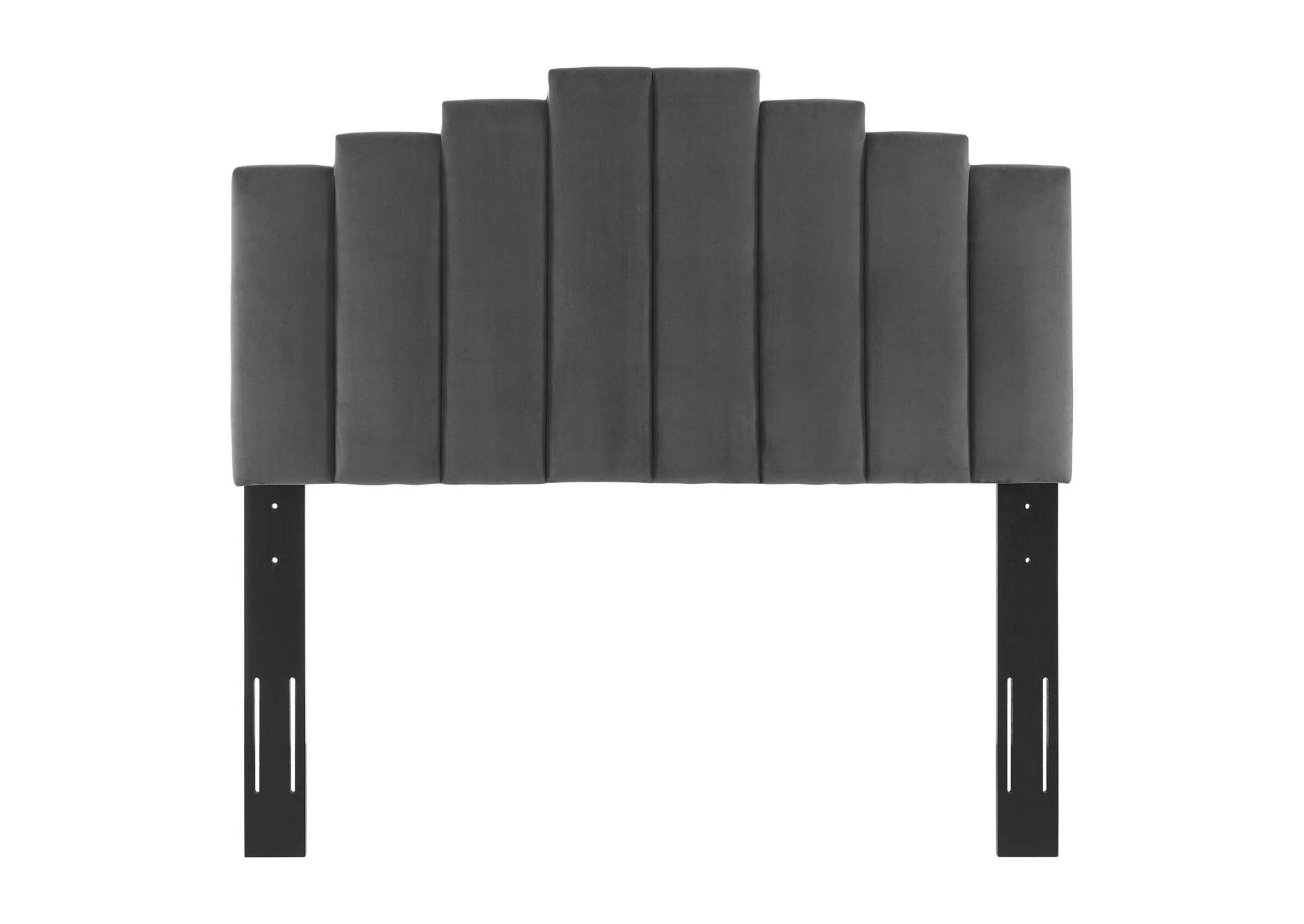 Charcoal Elise Queen Performance Velvet Platform Bed,Modway