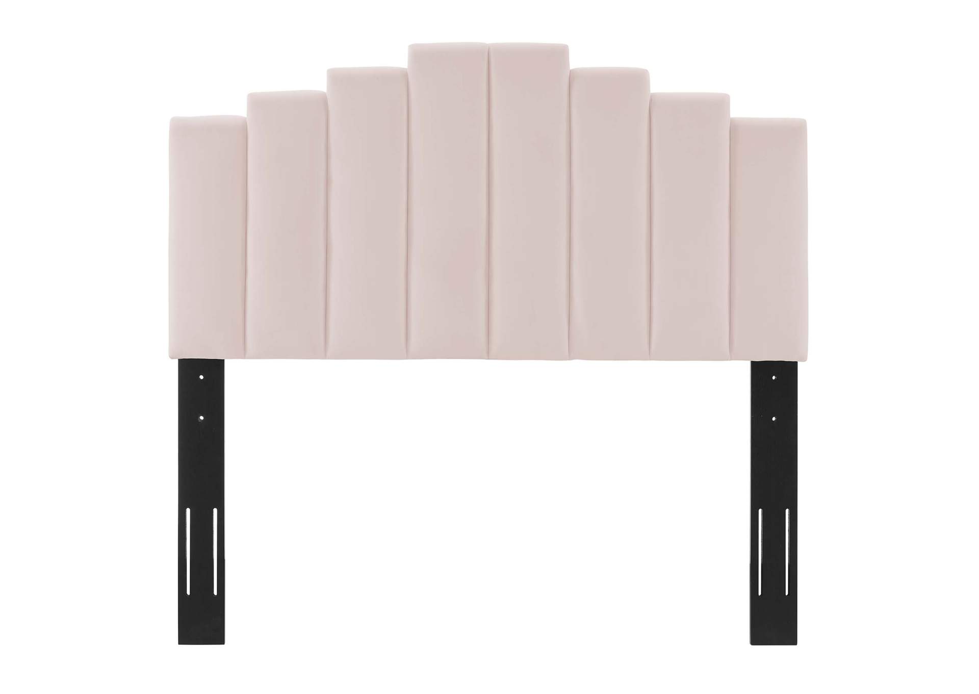 Pink Elise Queen Performance Velvet Platform Bed,Modway