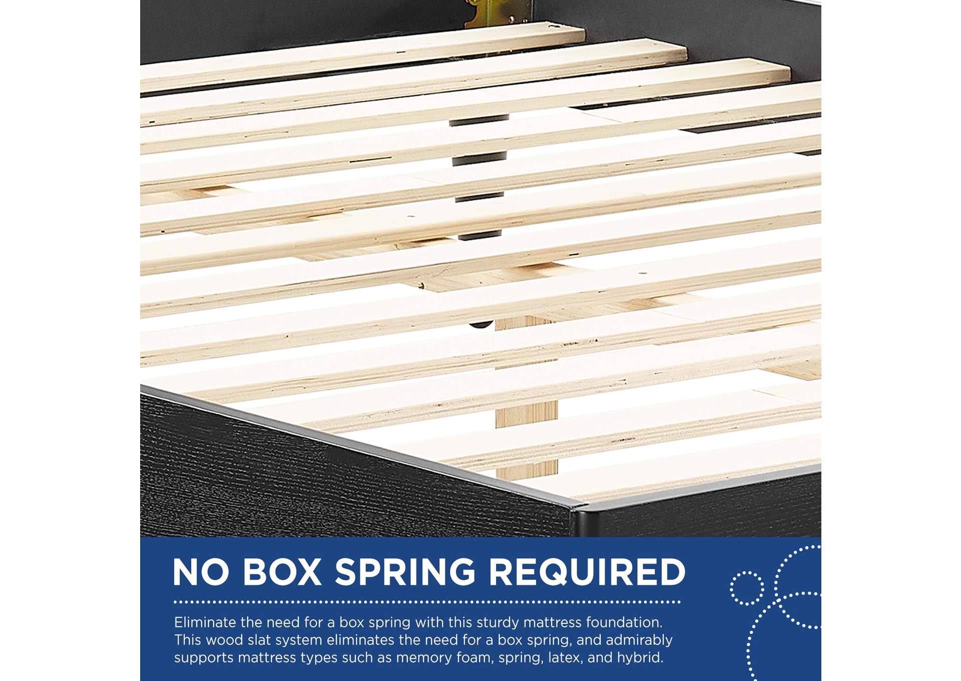 Black Sidney Cane and Wood King Platform Bed With Splayed Legs,Modway