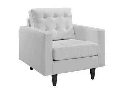 Image for White Empress Bonded Leather Arm Chair